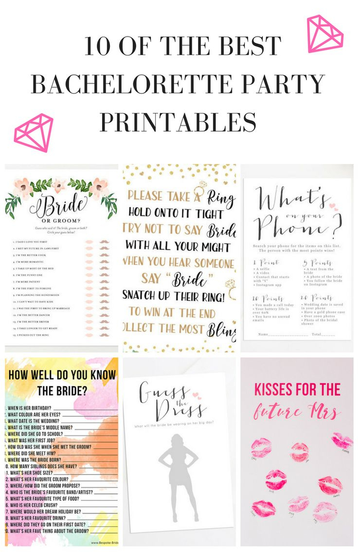 10 Bachelorette Party And Bridal Shower Games &amp;amp; Free Printables with Free Printable Games For Bachelorette Parties