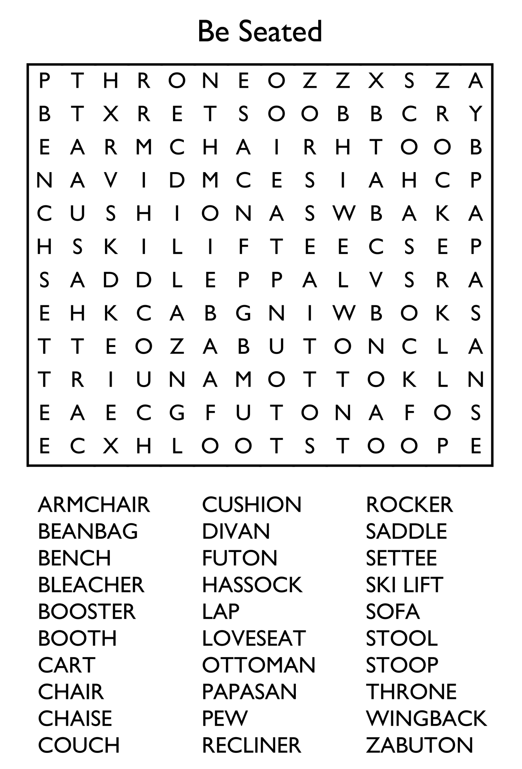 10 Free Printable Word Search Puzzles inside Free Printable Word Find Puzzles