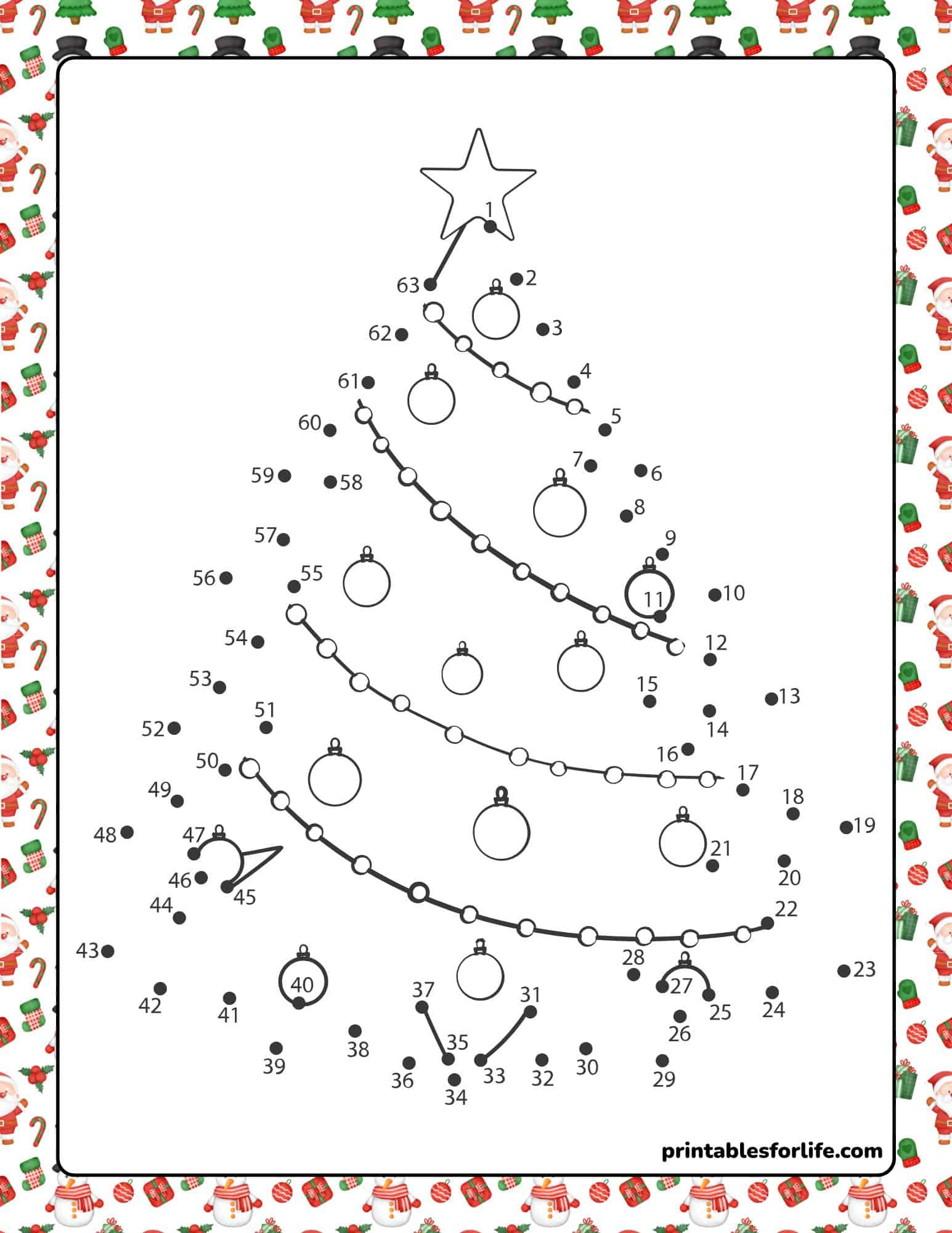 12 Free Christmas Dot To Dot Worksheets (Connect The Dots) intended for Free Printable Christmas Dot To Dot For Adults