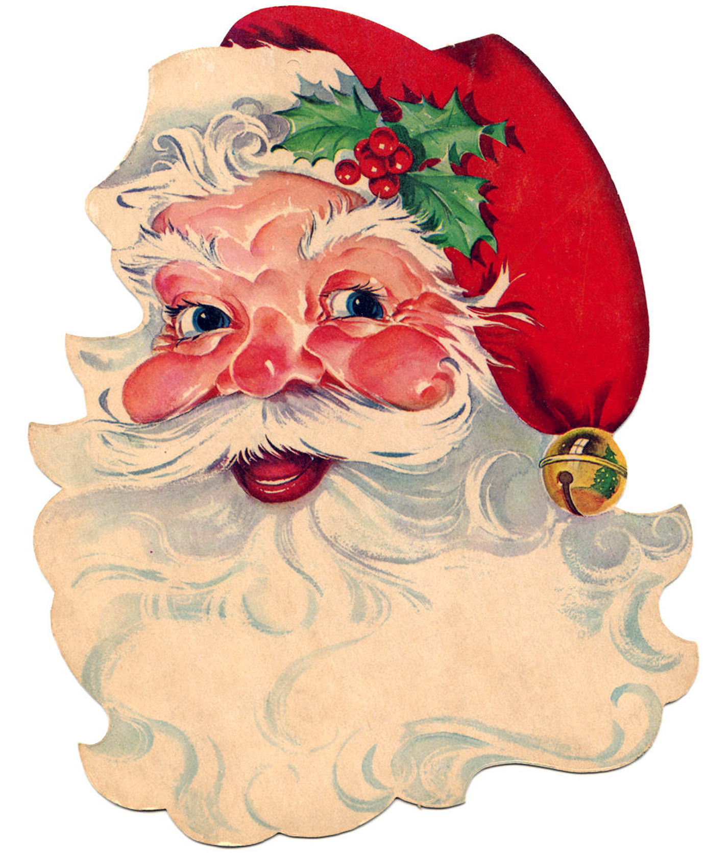 12 Free Vintage Santa Clipart! - The Graphics Fairy inside Free Printable Santa Claus Face