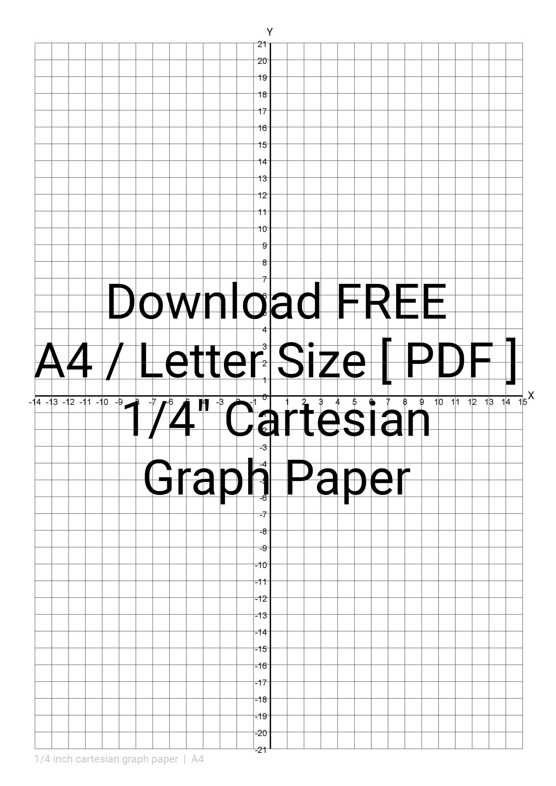 14 Free Printable Graph Paper Templates [ Pdf ] inside 1 4 Graph Paper Template Printable
