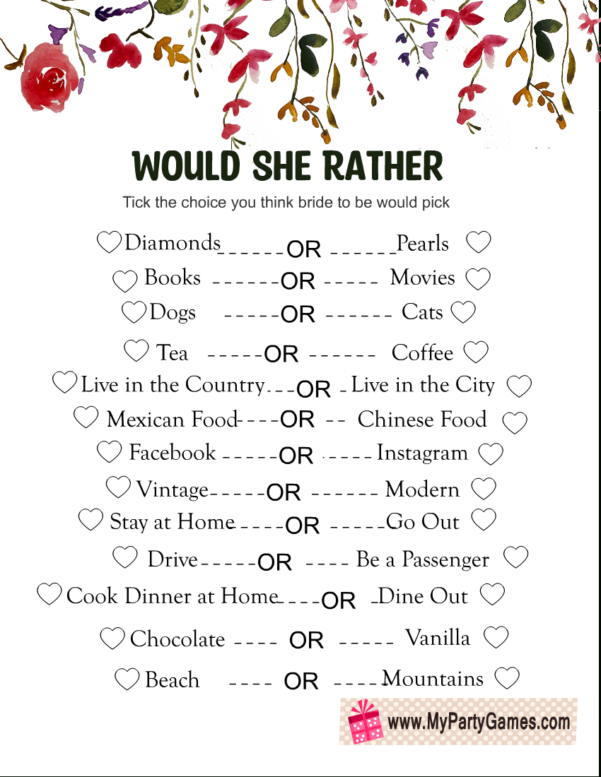 15 Free Printable Wildflower Bridal Shower Games Bundle throughout Games For Bridal Showers Free Printable