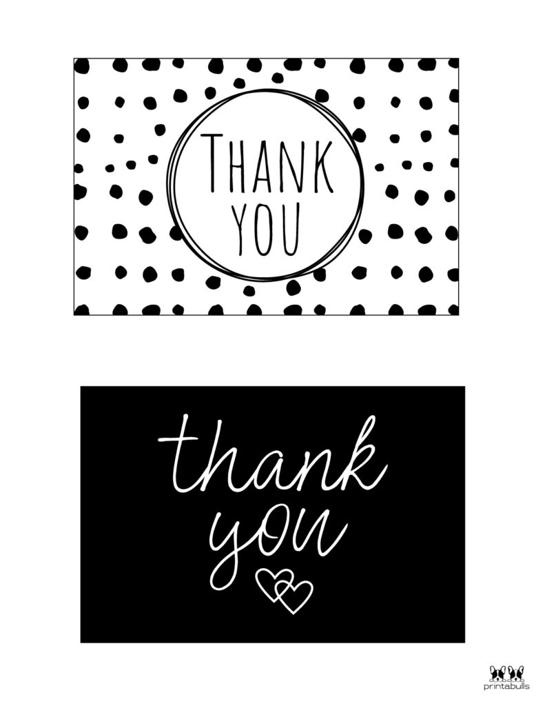 150+ Printable Thank You Cards - Free | Printabulls within Free Thank You Card Printable