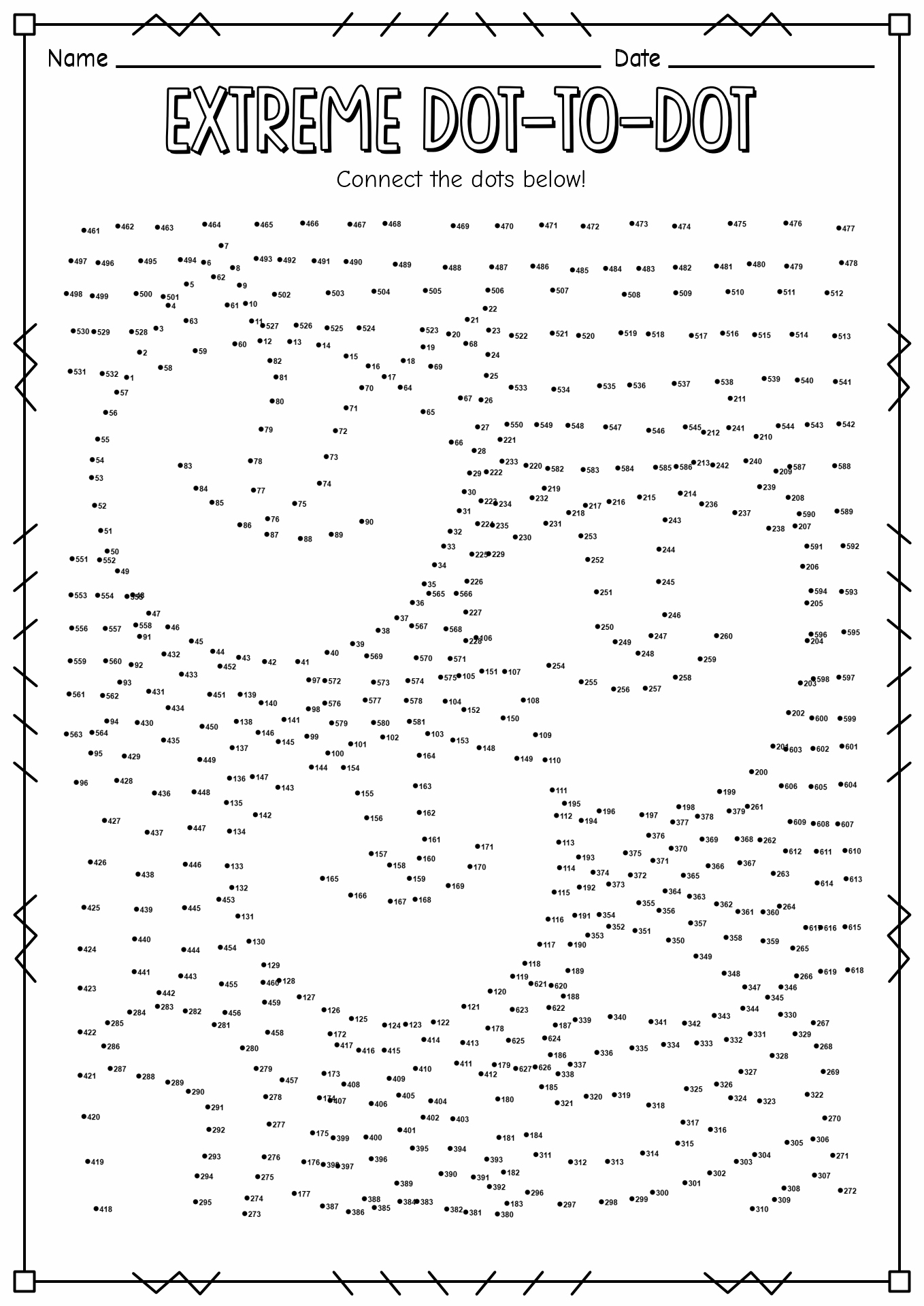 16 Hard Dot To Dot Worksheets - Free Pdf At Worksheeto within Extreme Dot To Dot Free Printables