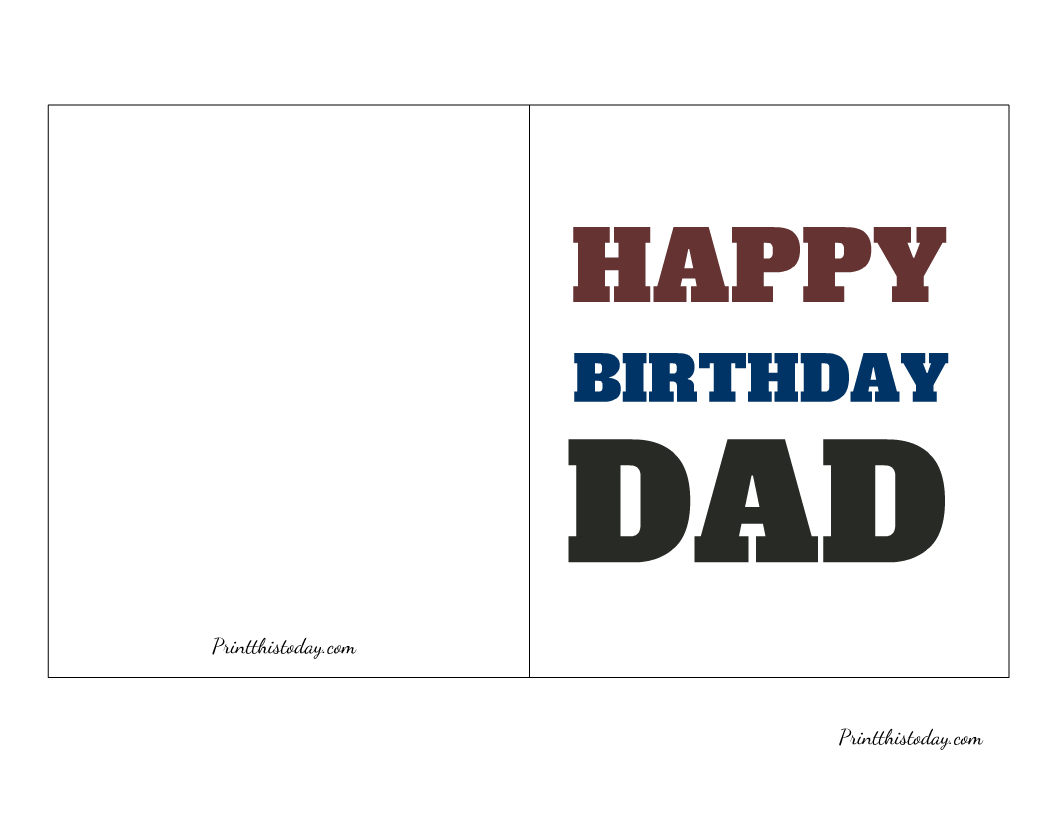 18 Cute And Elegant Free Printable Birthday Cards For Dad regarding Printable Birthday Cards For Dads