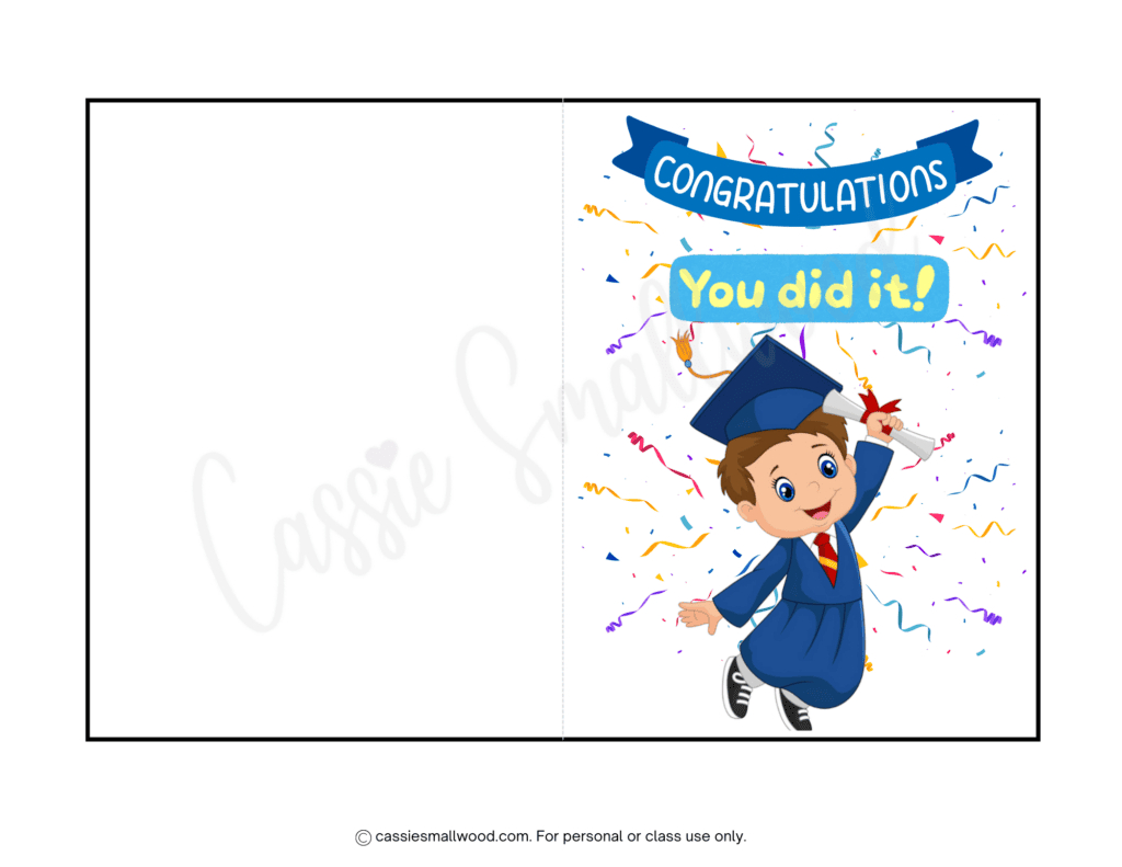 20 Free Printable Graduation Cards - Cassie Smallwood intended for Free Printable Congrats Graduation Cards
