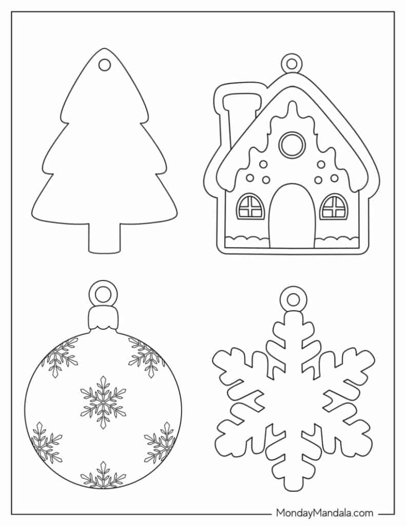 200 Printable Christmas Ornaments (Free Templates) within Free Printable Templates For Christmas Ornaments