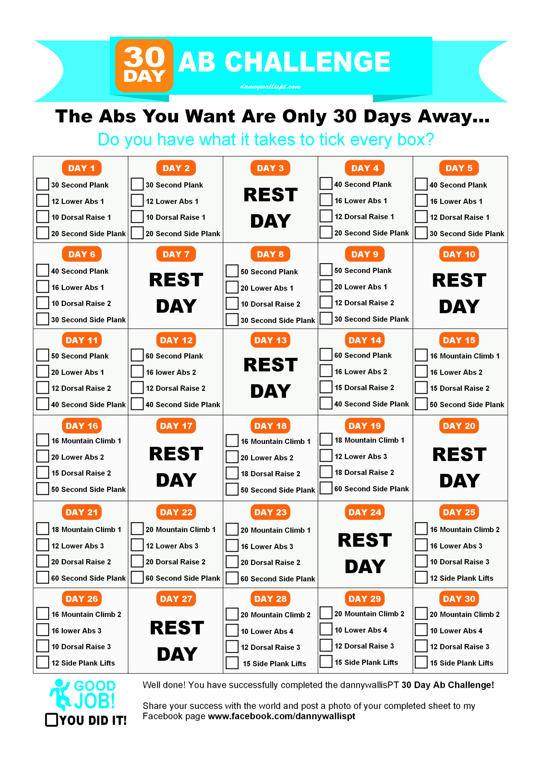 30 Day Core Strength Program For Beginners Abs Beginner 30 Day intended for 30 Day Ab Challenge Printable