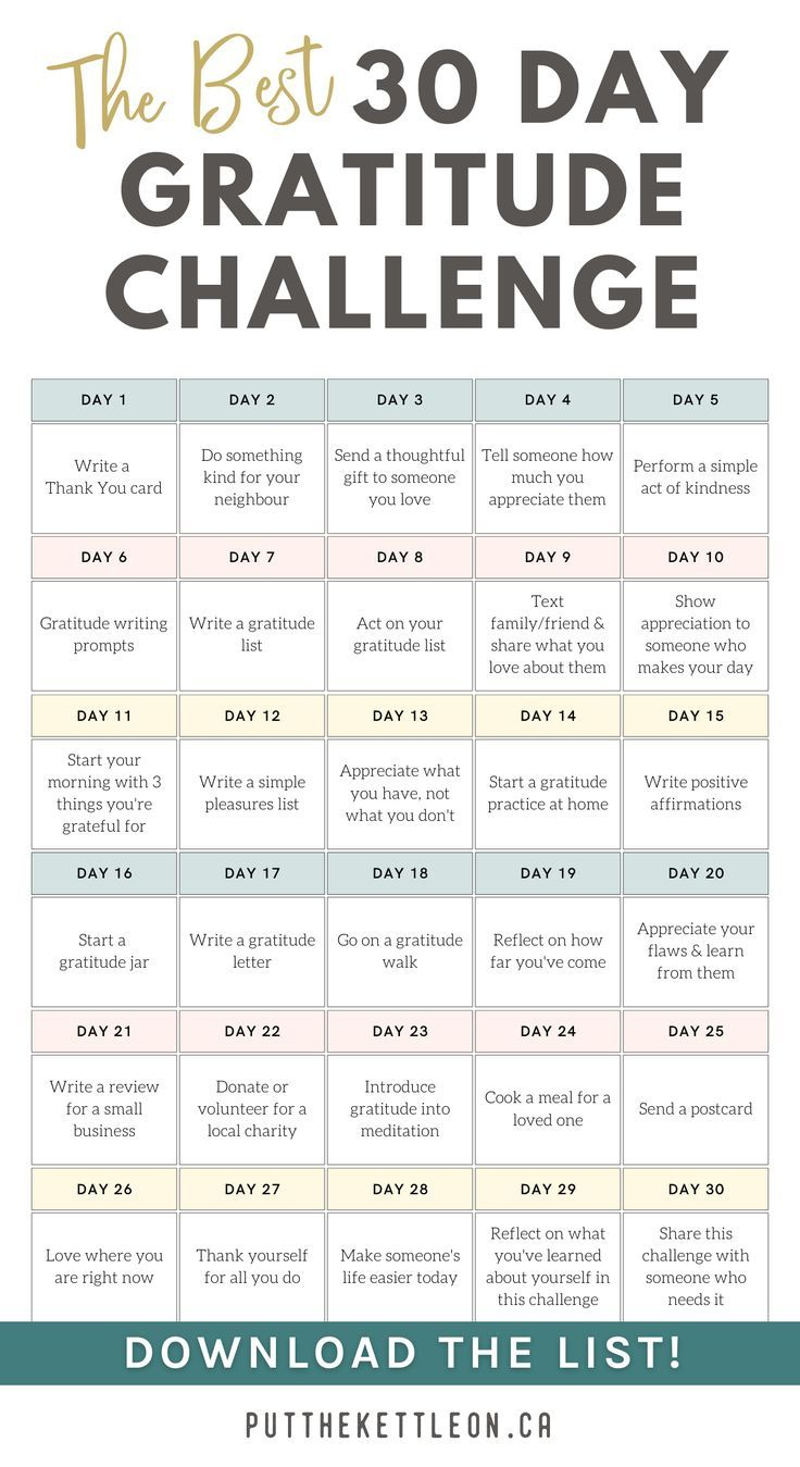 30 Day Gratitude Challenge + Free Pdf Printable regarding Printable 30 Day Gratitude Challenge