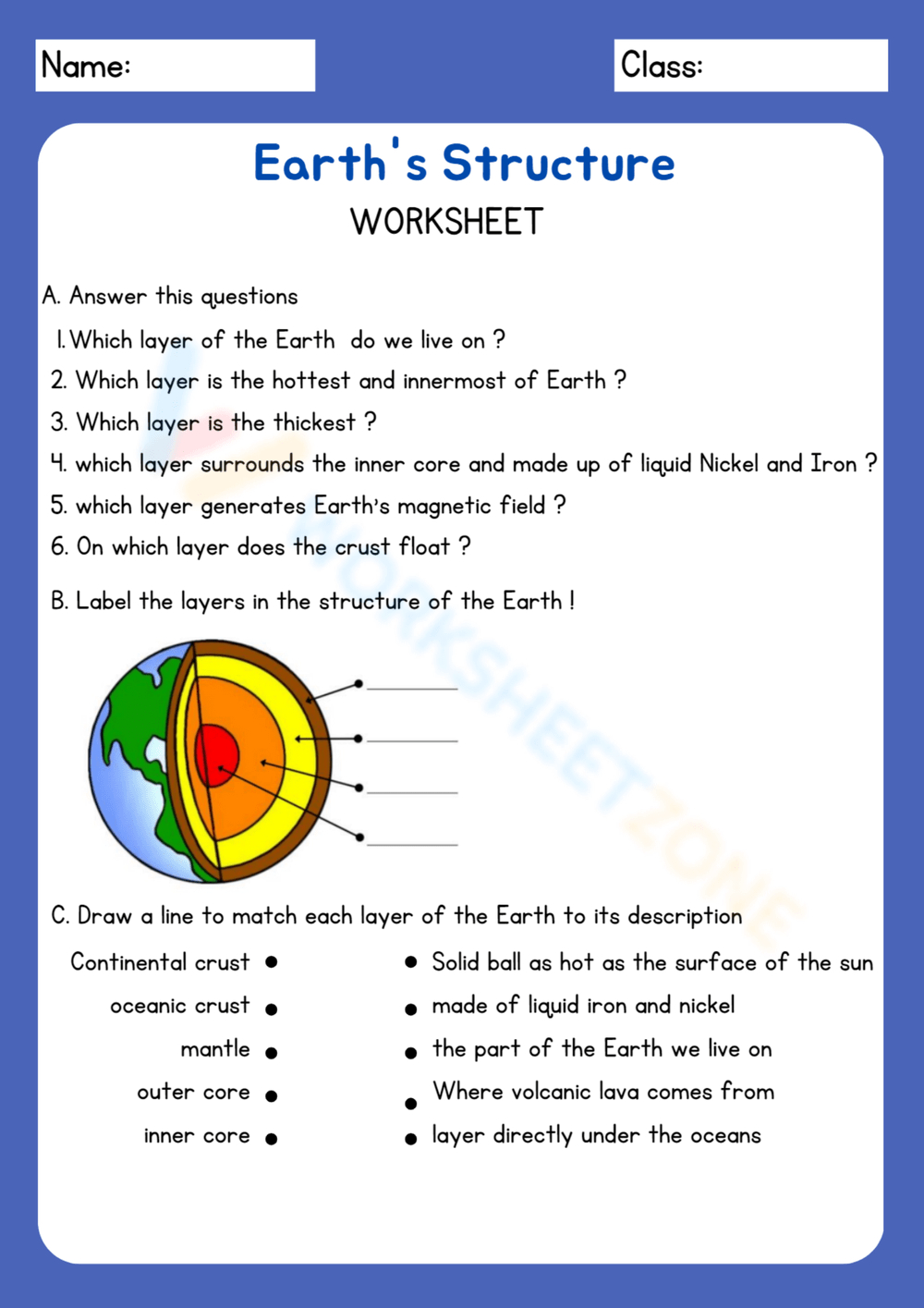 30 Layers Of The Earth Worksheets 2024 - Worksheets Library with regard to Free Printable Layers Of The Earth Worksheets