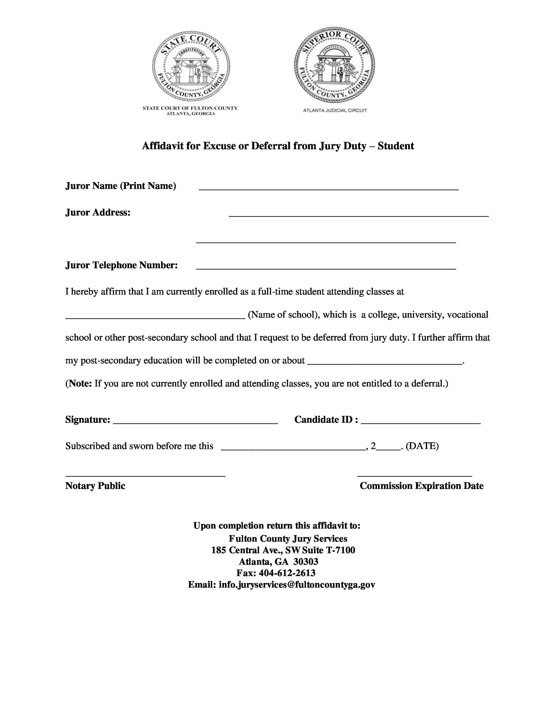 33 Best Jury Duty Excuse Letters [+Tips] ᐅ Templatelab inside Printable Jury Duty Certificate of Attendance