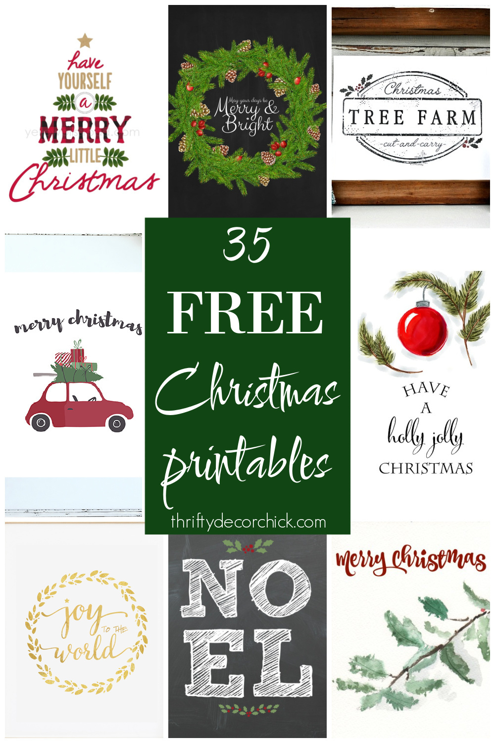 35 Free Christmas Printables To Deck Your Halls | Thrifty Decor pertaining to Free Printable Images of Christmas