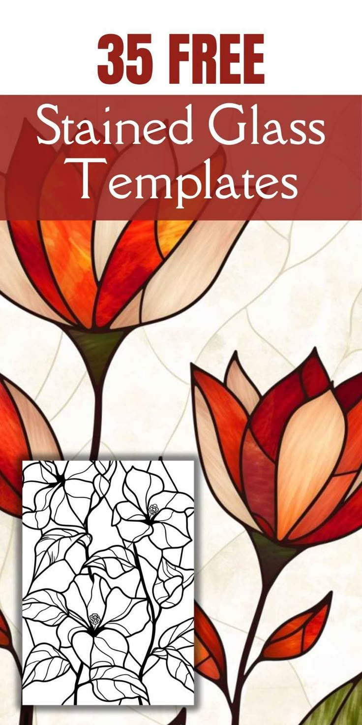 35 Free Printable Stained Glass Patterns! regarding Printable Flower Stained Glass Patterns