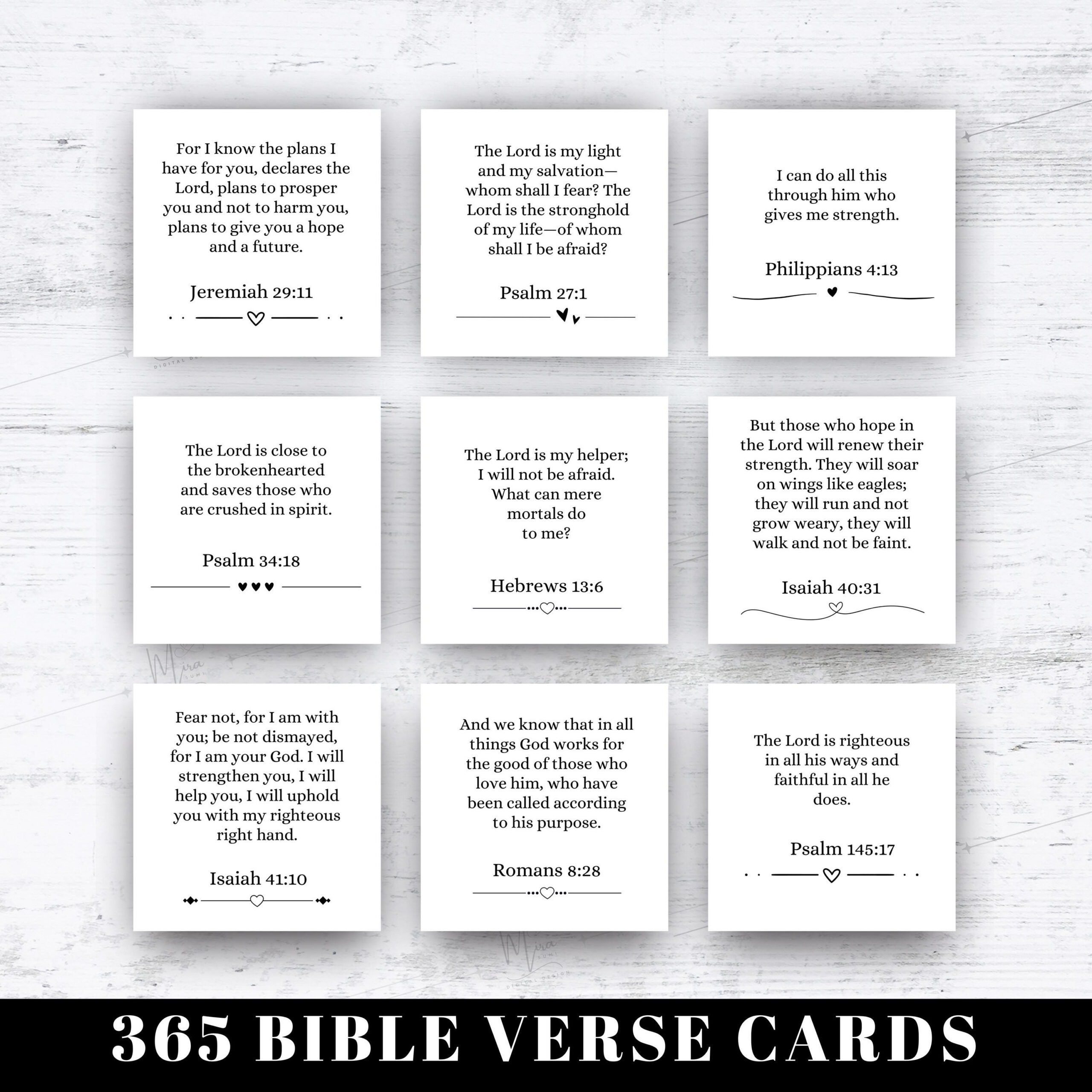 365 Bible Verse Cards, Daily Inspiration (Digital Download) - Etsy inside Free Printable 365 Bible Verses Printable