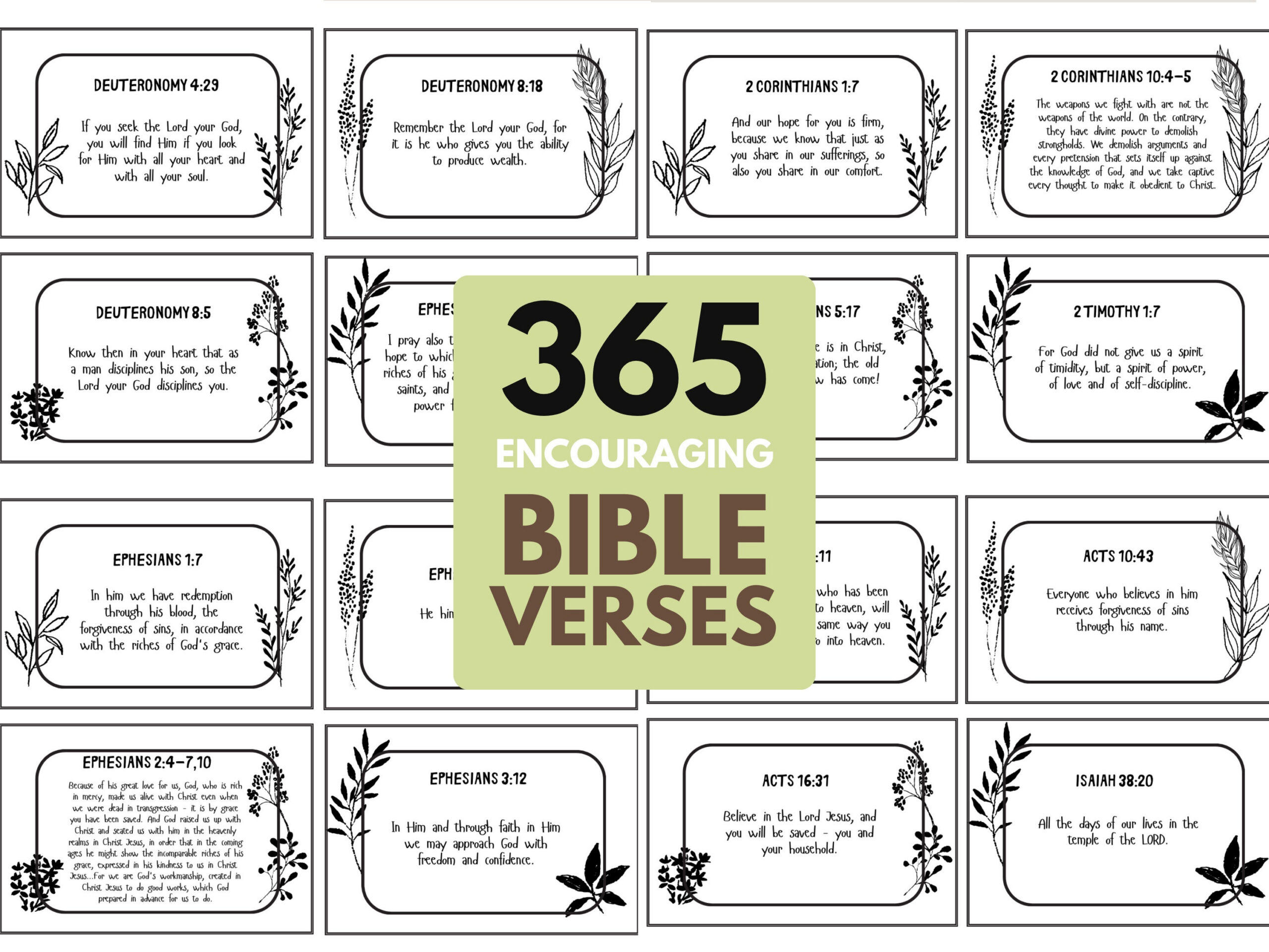 365 Printable Bible Verses For Daily Inspiration, Bible Verse for Free Printable 365 Bible Verses Printable