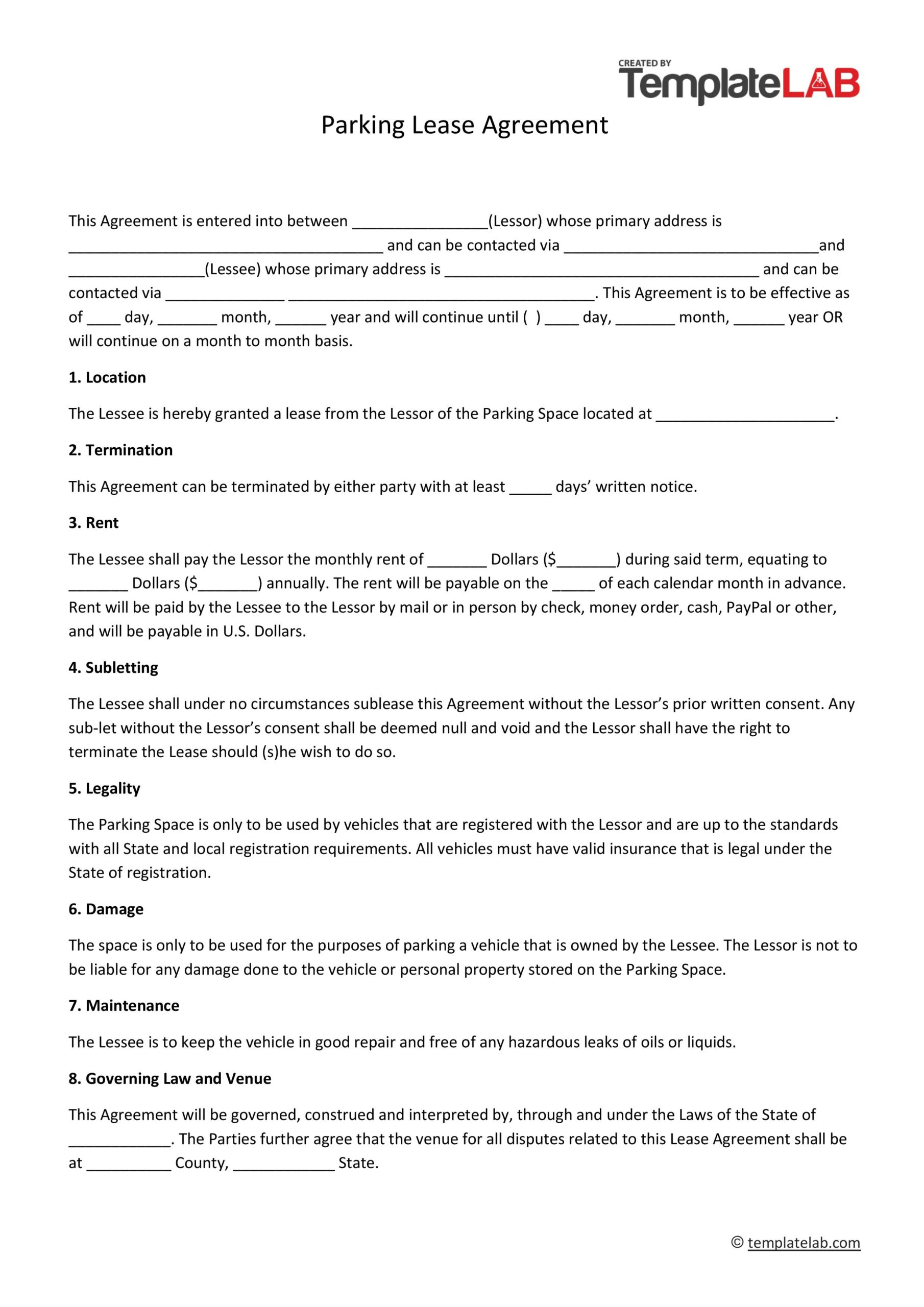 44 Free Residential Lease Agreement Templates [Word/Pdf] regarding Printable Rental Agreement Form