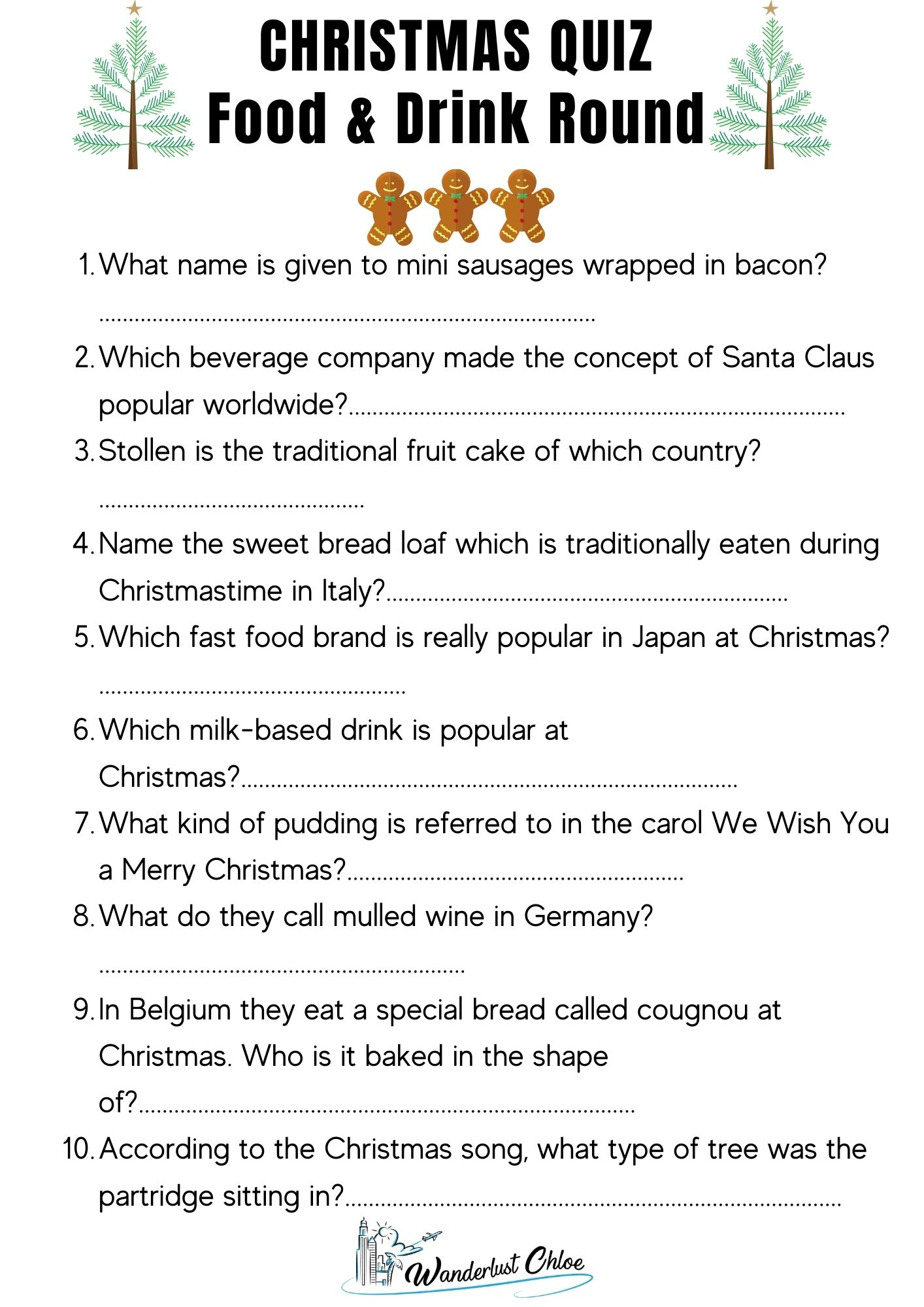 50 Christmas Quiz Questions + Printable Picture Rounds: 2025 inside Christmas Quiz With Answers Printable