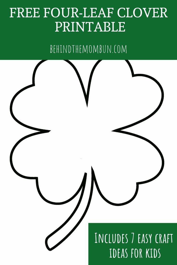 7 Four-Leaf Clover Activities With One Free Printable within Free Printable Four Leaf Clover Template