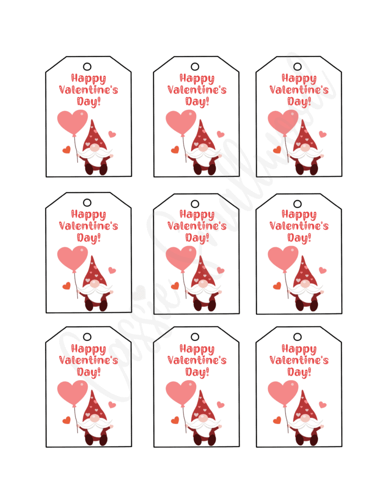7 Insanely Cute Printable Happy Valentine&amp;#039;S Day Tags - Cassie for Customizable Free Printable Printable Valentine Tags