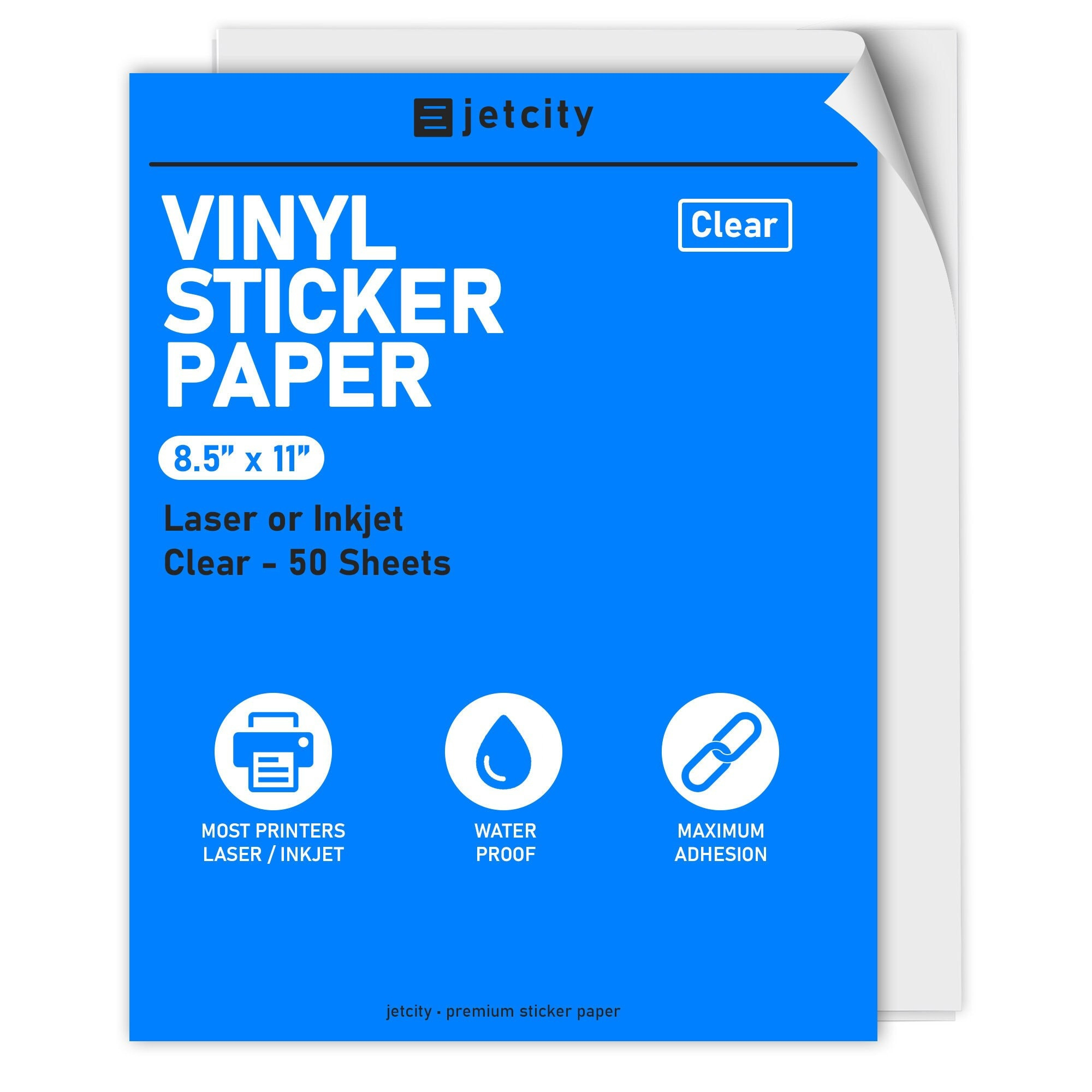 8.5 X 11 Clear/Frosty Self Adhesive Sticker Paper, Inkjet And for Printable Clear Sticker Paper Waterproof