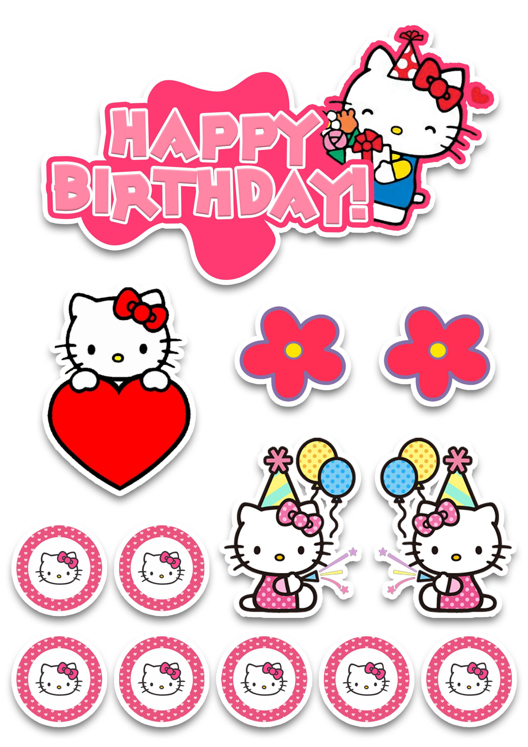 A4 Printable Hello Kitty Cake Toppersofiadenice_Deguzman with Hello Kitty Cake Topper Printable