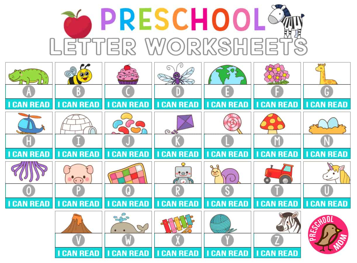 Alphabet Printables - Preschool Mom within Free Printable Alphabet Worksheets For Preschoolers