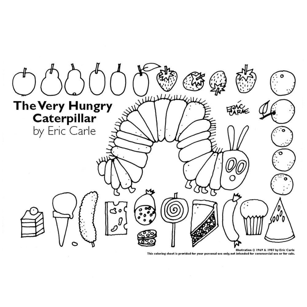 Arbeitsblatt inside The Very Hungry Caterpillar Printables