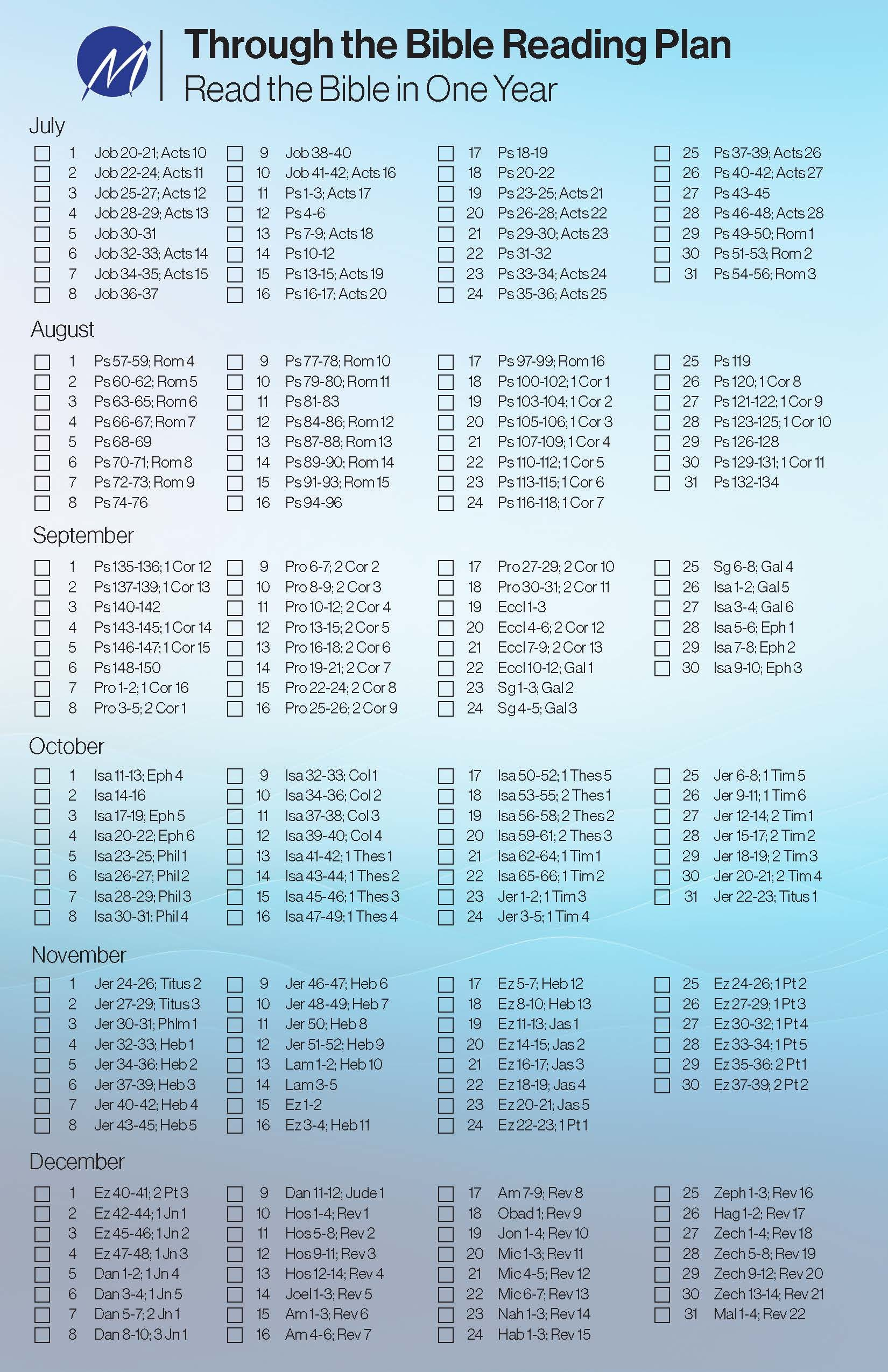Bible In A Year – Morningstar Christian Chapel with regard to Read Through The Bible In A Year Printable