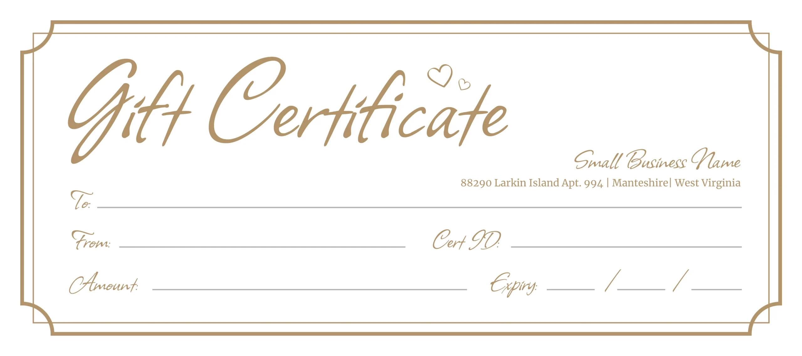 Blank Gift Certificate Free Google Docs Template - Gdoc.io pertaining to Free Printable Blank Gift Certificates