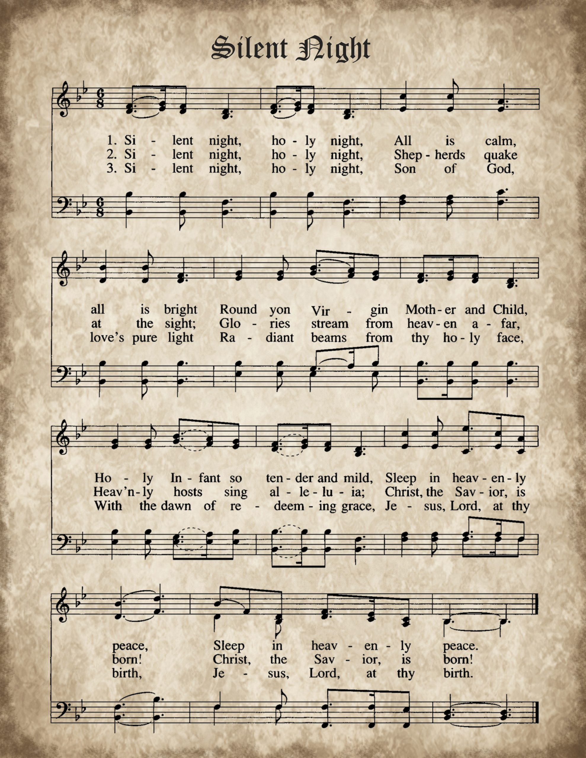 Christmas Music Pages - Loads Of Free Pages! - Knick Of Time inside Free Printable Silent Night Sheet Music