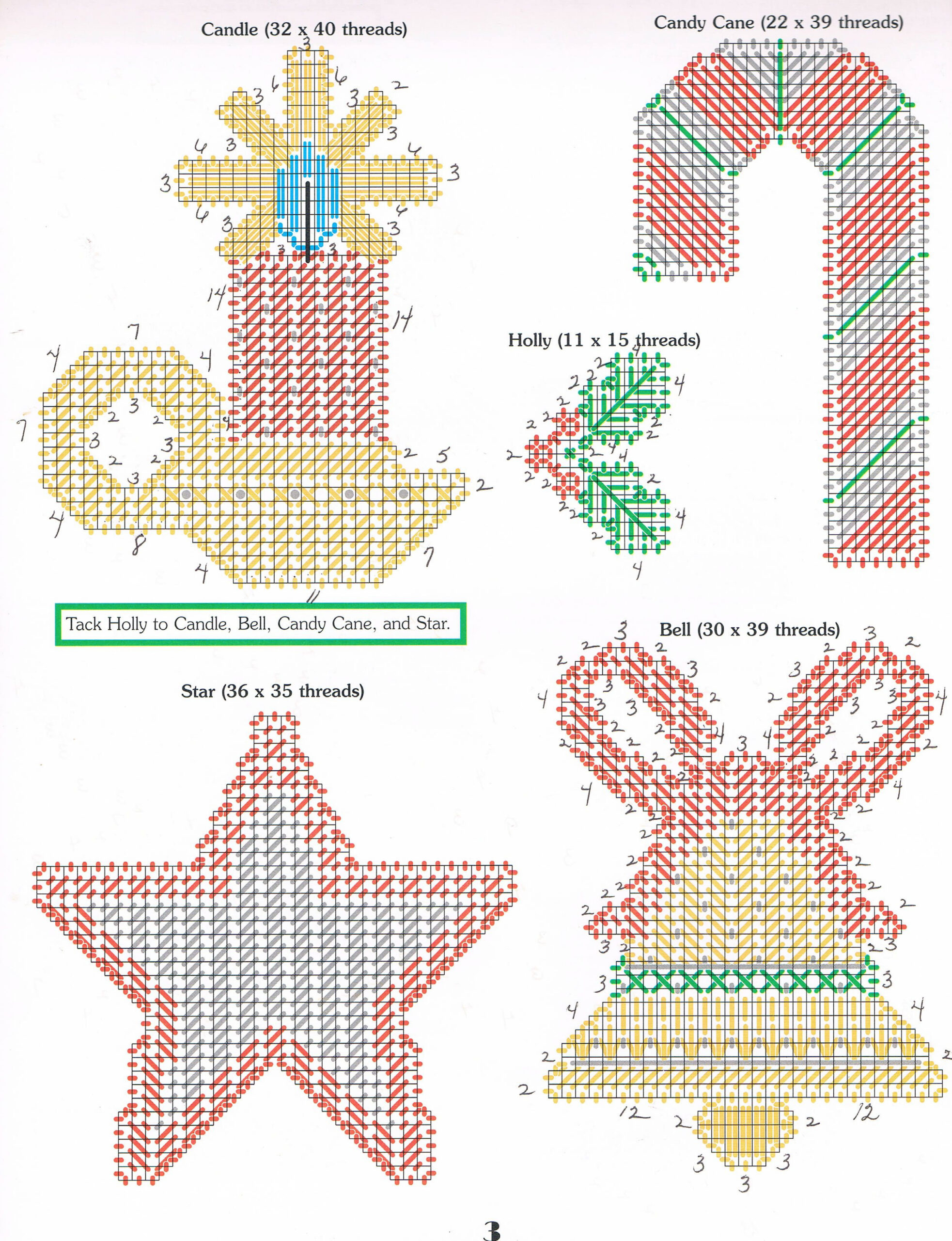 Christmas Ornament Patterns - Sewing Pattern Library with Free Printable Plastic Canvas Patterns For Christmas