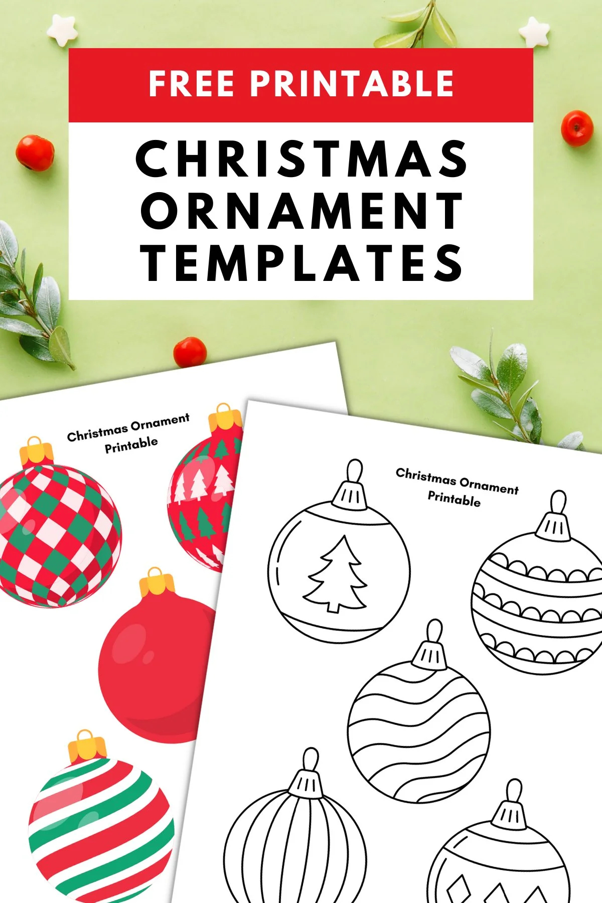 Christmas Ornament Printable — Gathering Beauty with regard to Free Printable Christmas Ornament Templates