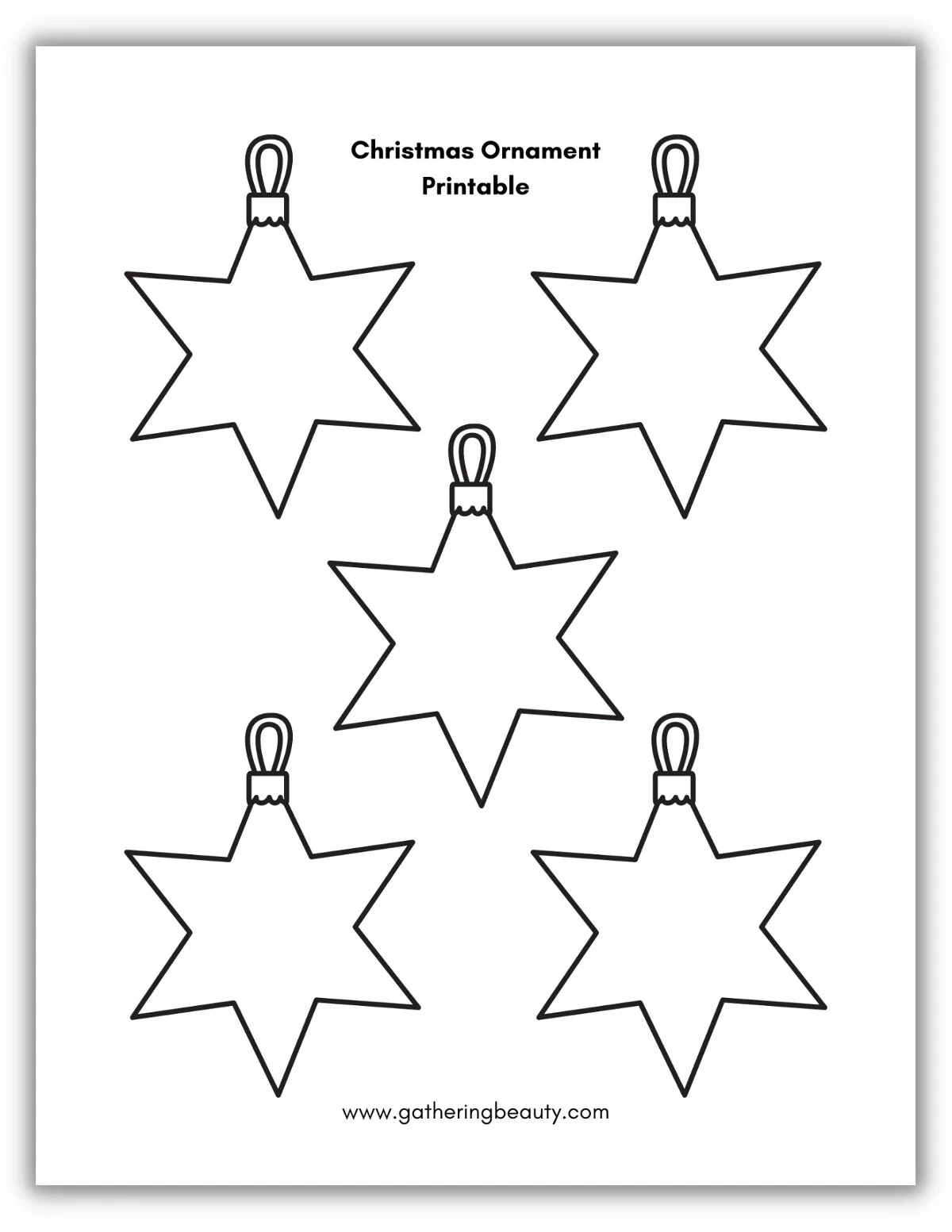 Christmas Ornament Printable — Gathering Beauty with regard to Free Printable Templates For Christmas Ornaments