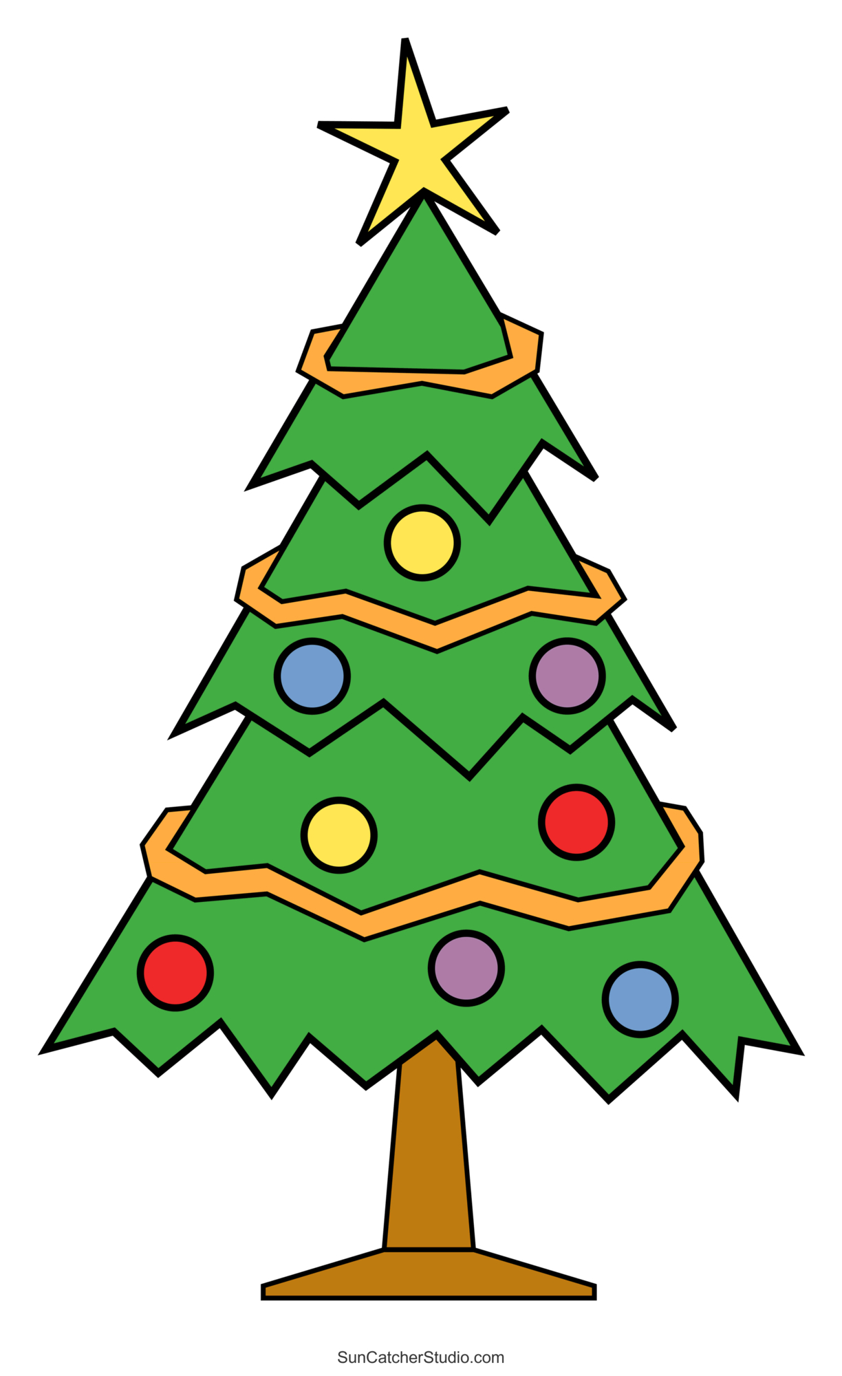 Christmas Tree Templates And Stencils (Free Printable Patterns for Free Printable Pictures of Christmas Trees