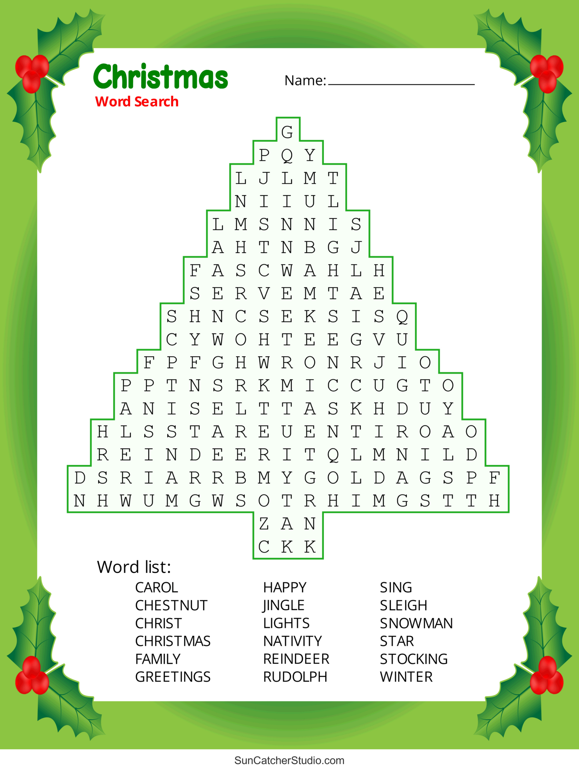 Christmas Word Search (Free Printable Pdf Puzzles) – Free inside Free Printable Difficult Hard Christmas Word Search