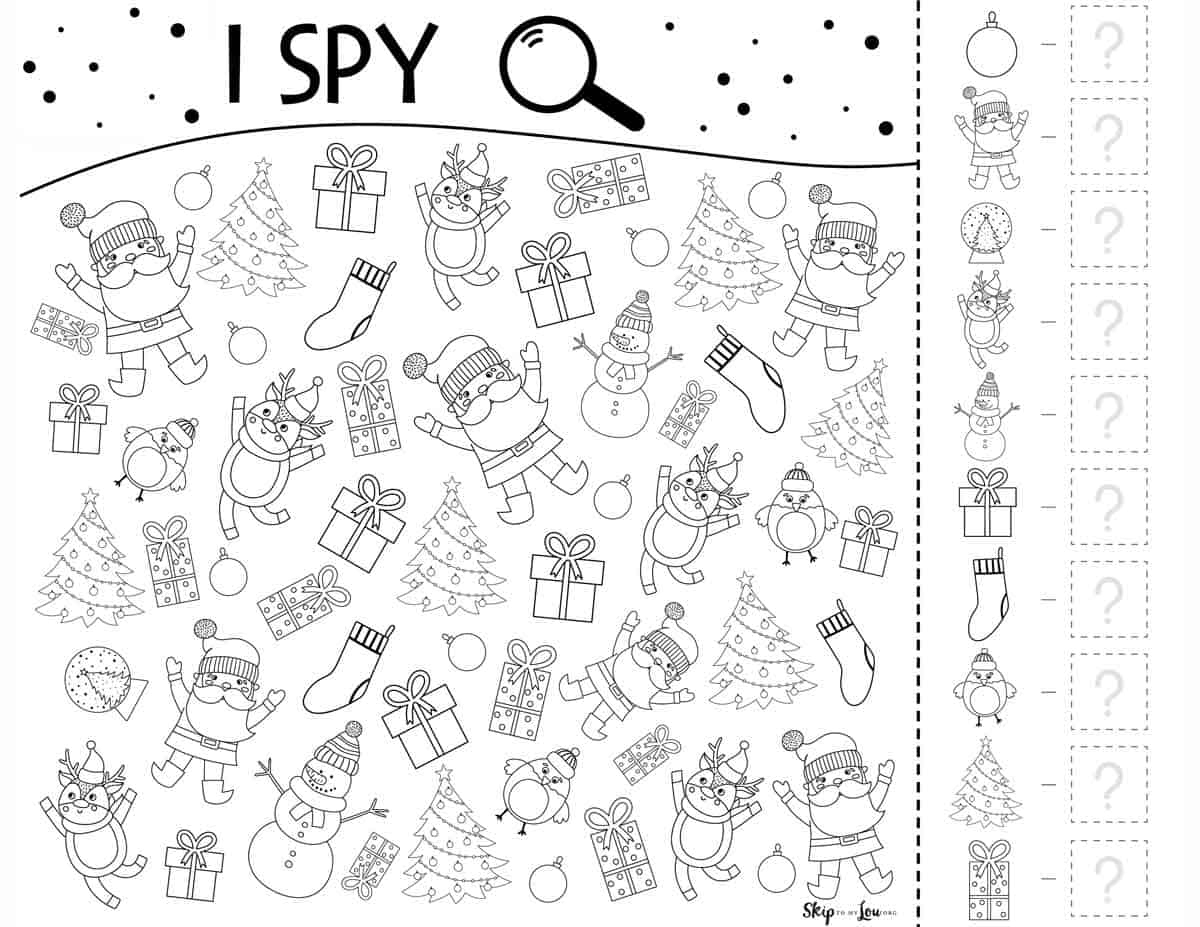Christmas Worksheets | Skip To My Lou throughout Free Printable Christmas Activity Sheet