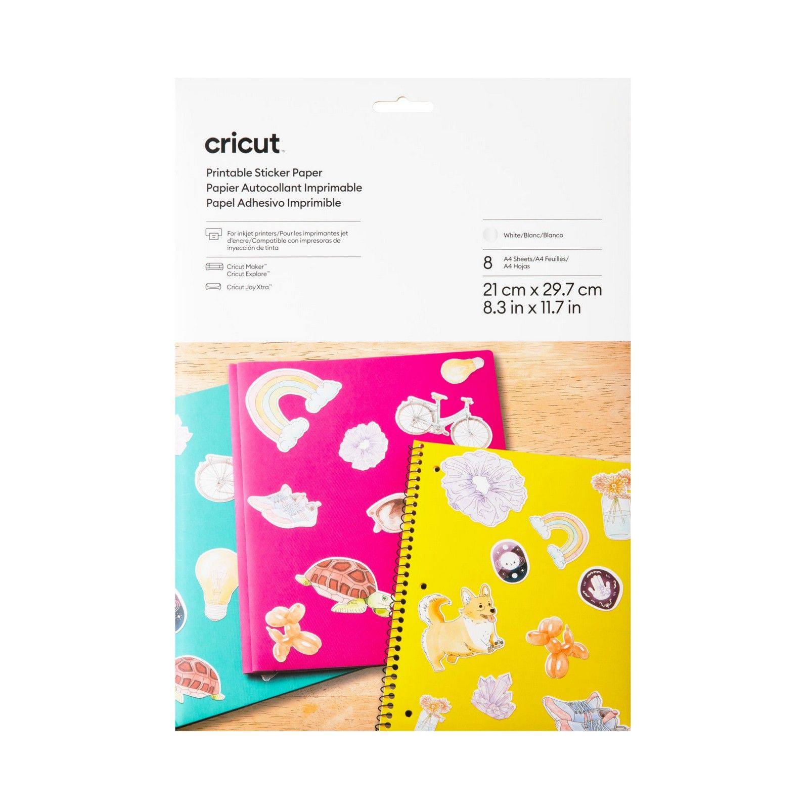 Cricut • Printable Sticker Paper A4 White 8Pcs within Printable Sticker Paper For Cricut