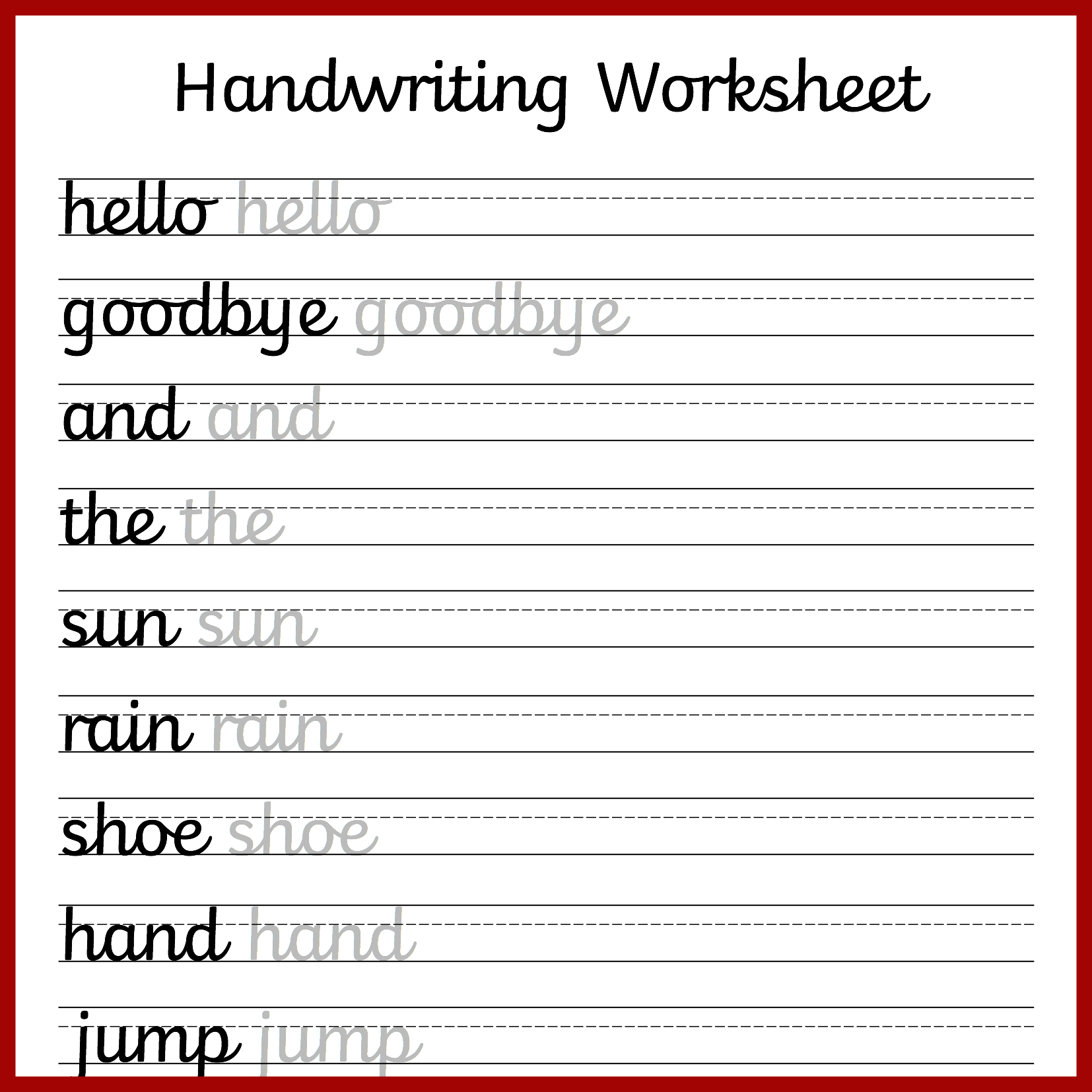 Cursive Handwriting Worksheets – Free Printable | Mama Geek in Cursive Handwriting Worksheets Free Printable