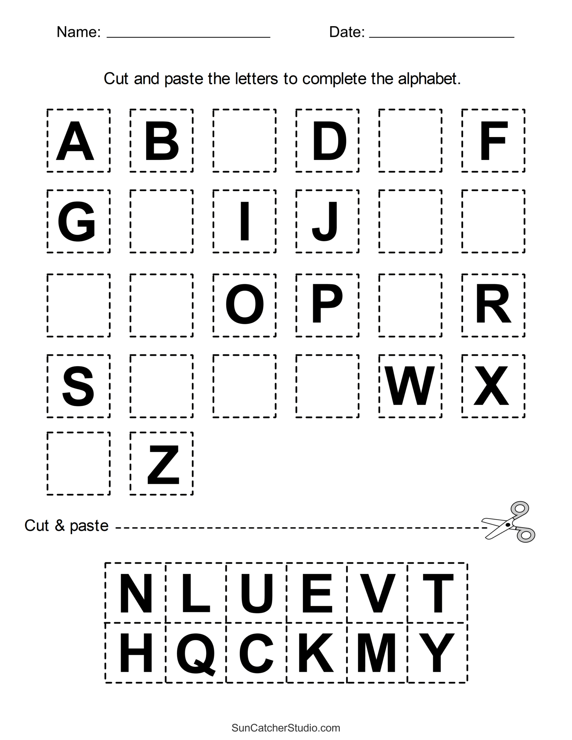 Cut And Paste Worksheets (Printable Activities For Kids) – Free with regard to Printable Worksheets For 5 Year Olds
