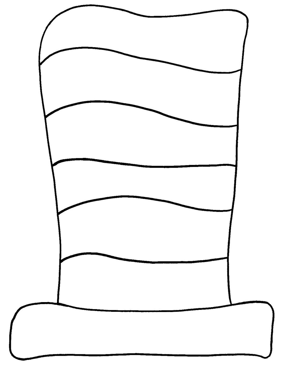 Cut Out Cat In The Hat Coloring Sheet Cut Out Dr Seuss Hat regarding Cat in the Hat Printable Hat Template