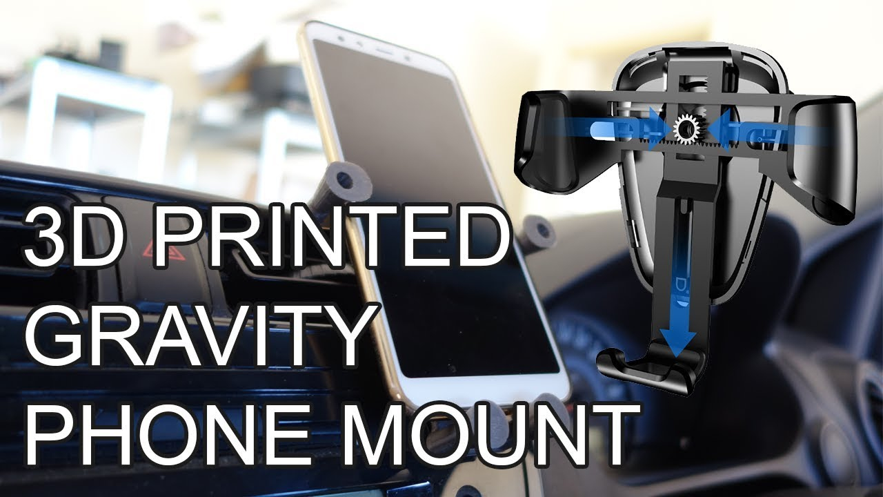 Diy 3D Printed Gravity Powered Phone Mount For Your Car! for 3d Printable Car Phone Holder