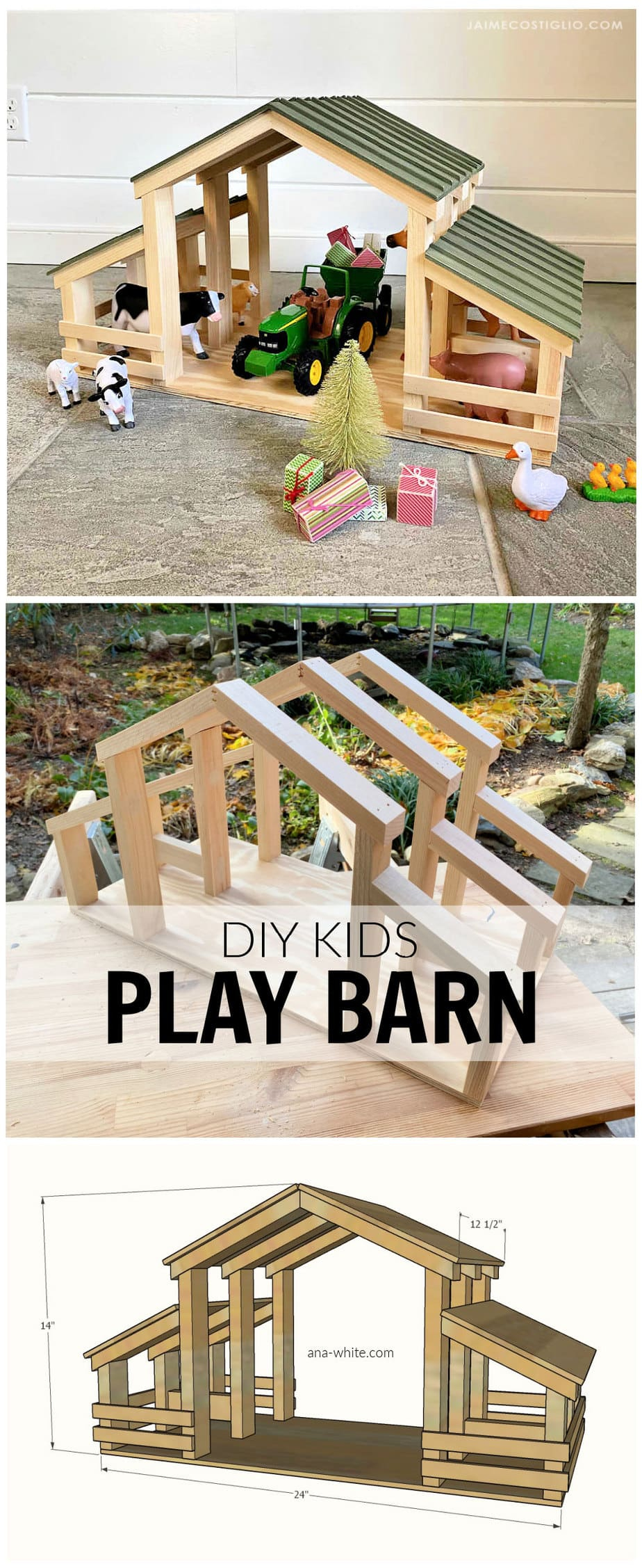 Diy Kids Play Barn - Jaime Costiglio for Free Printable Toy Barn Plans