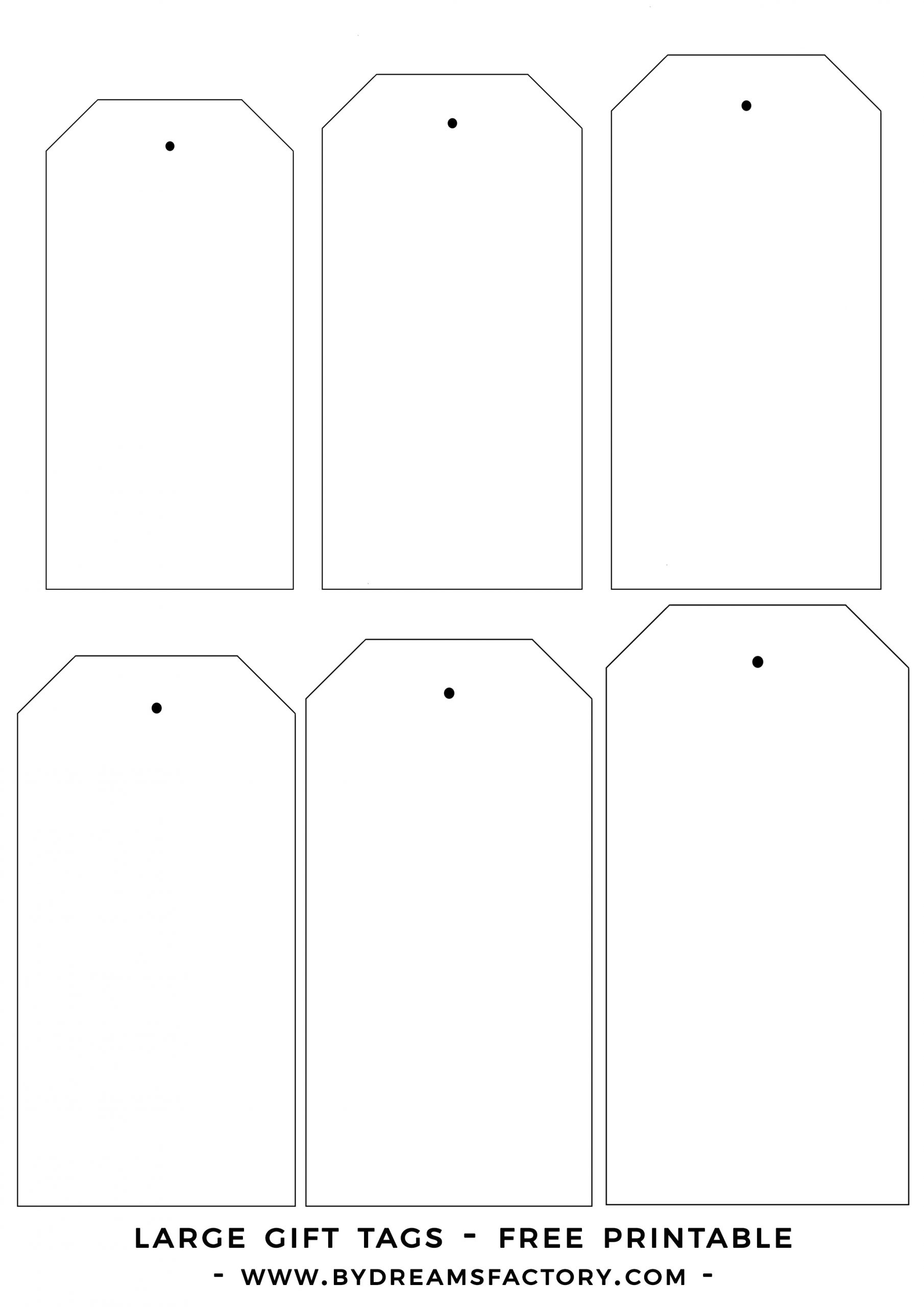 Diy Large Gift Tags - Free Printable! - Dreams Factory throughout Free Printable Tags For Gifts