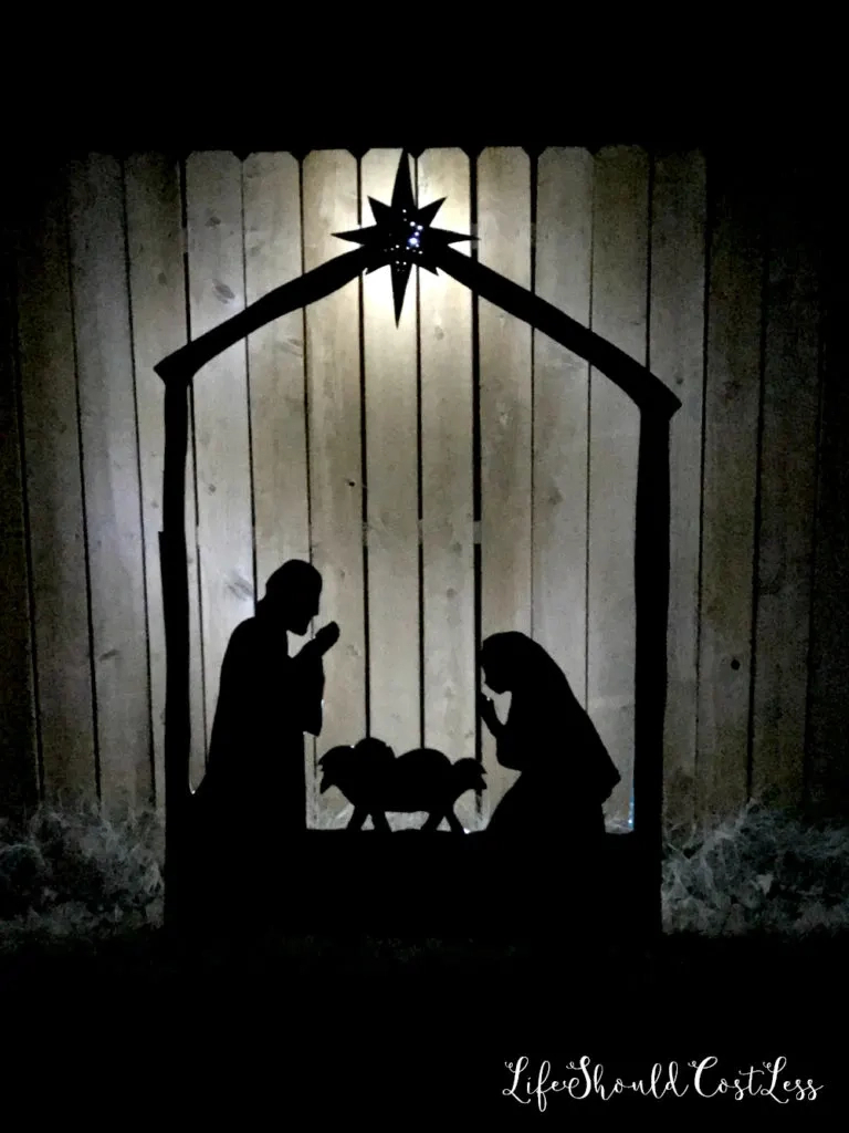 Diy Outdoor Nativity Scene (Free Printable Pdf Template) - Life intended for Free Printable Silhouette of Nativity Scene