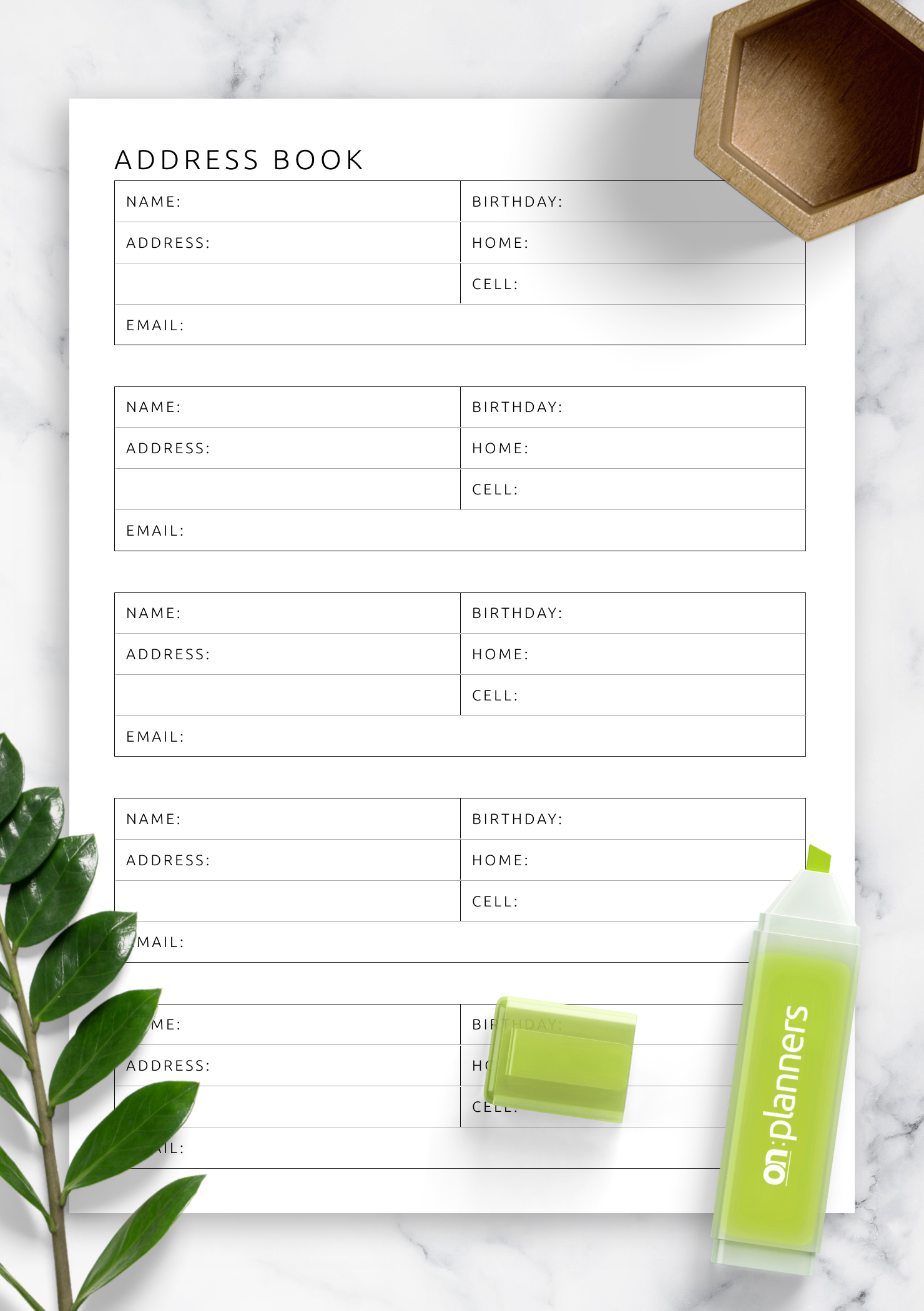 Download Printable Address Book Template Pdf in Free Printable Address Book Pages