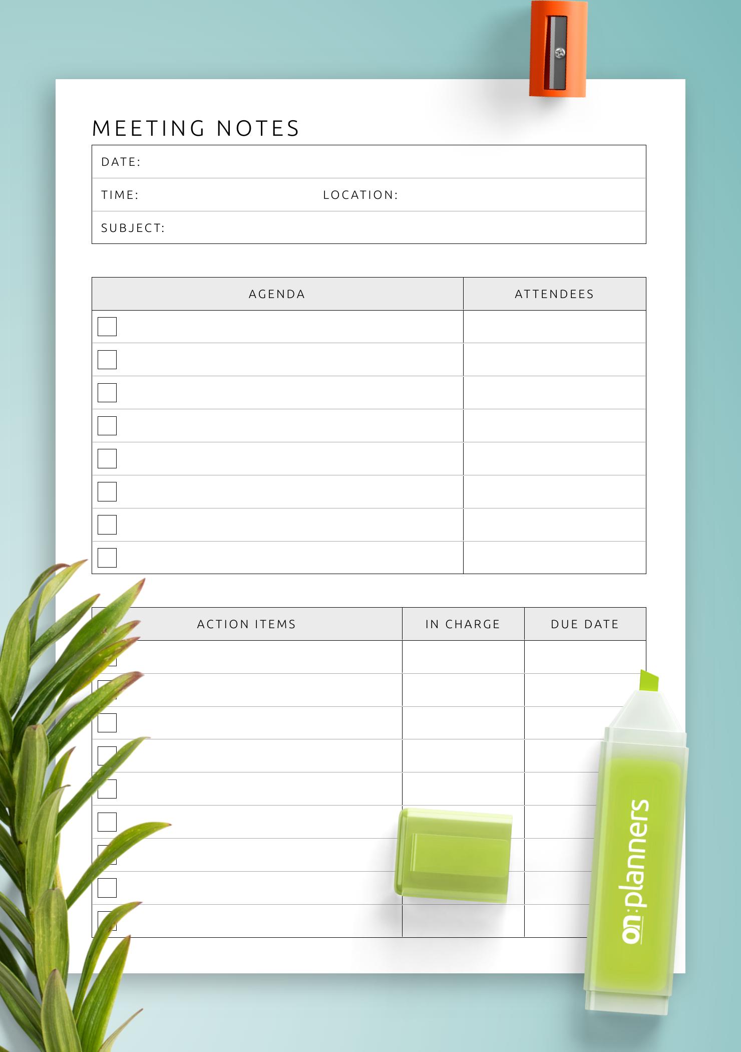 Download Printable Meeting Notes Template Pdf pertaining to Free Printable Meeting Notes Template