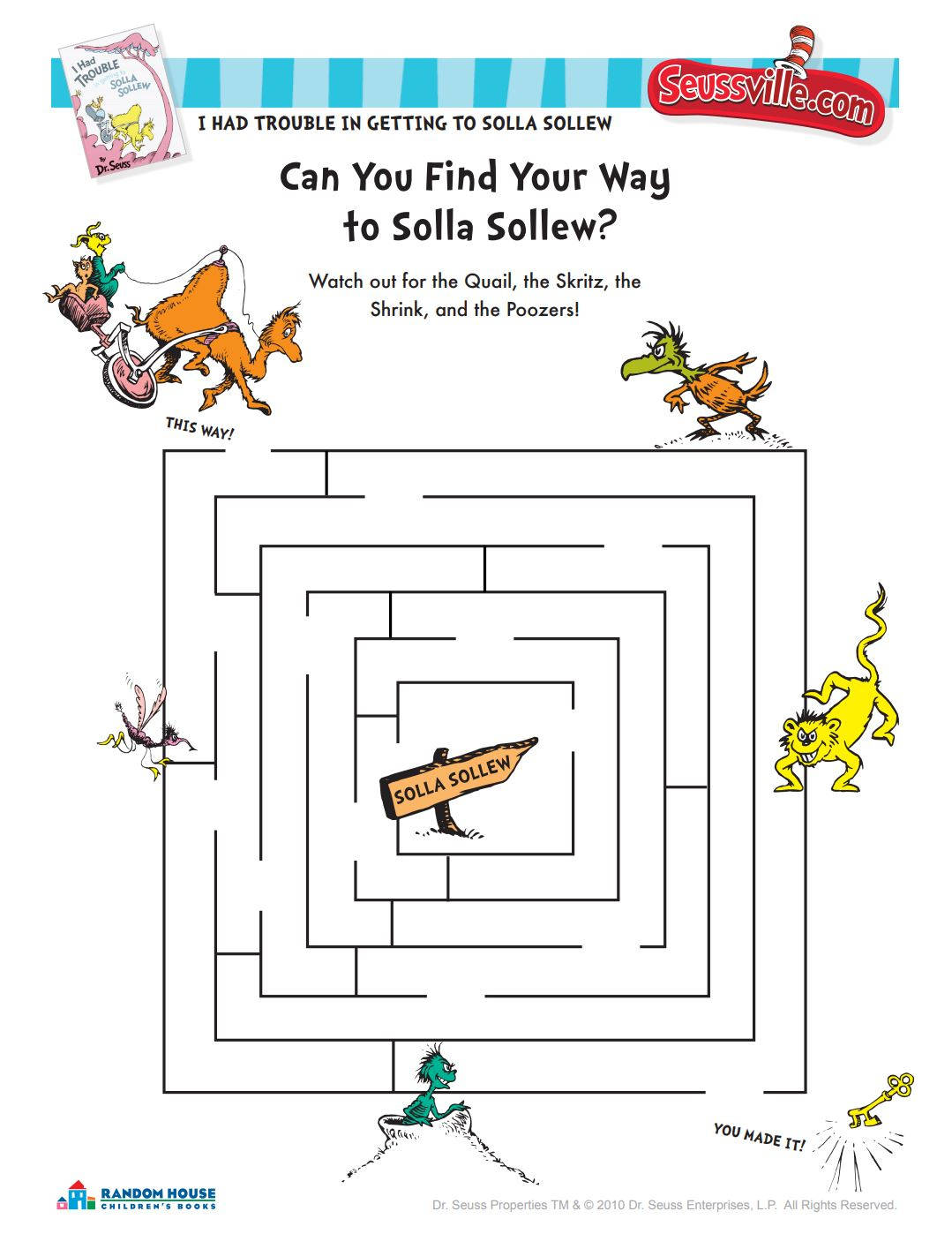 Dr. Seuss Printables And Activities | Brightly within Dr Seuss Preschool Activities Printables