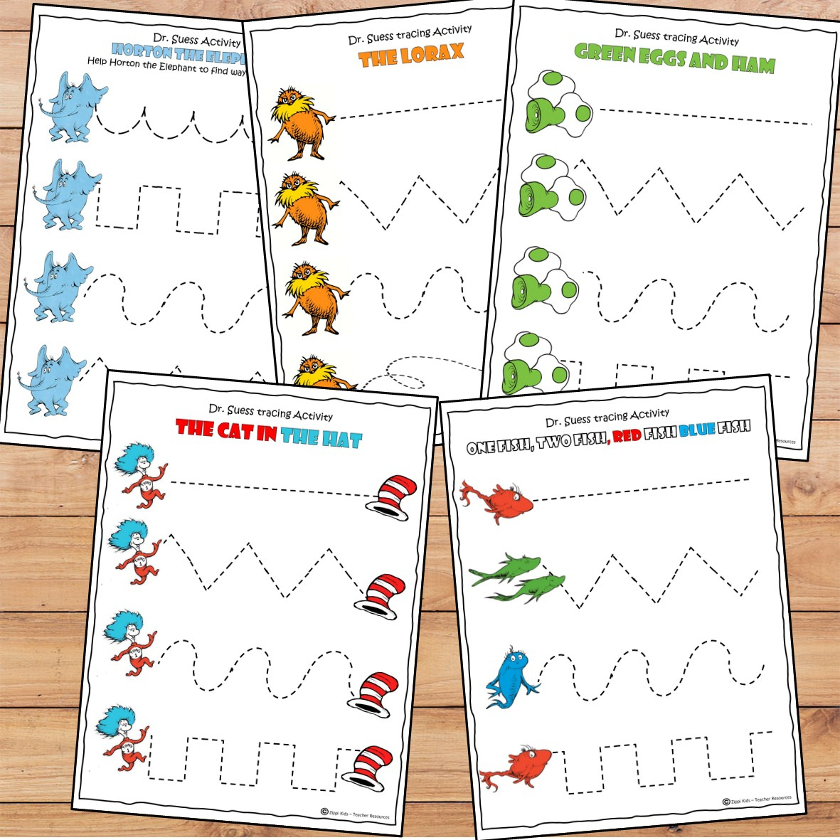Dr. Seuss Tracing Activity For Read Across America Week For Pre-K regarding Dr Seuss Preschool Activities Printables
