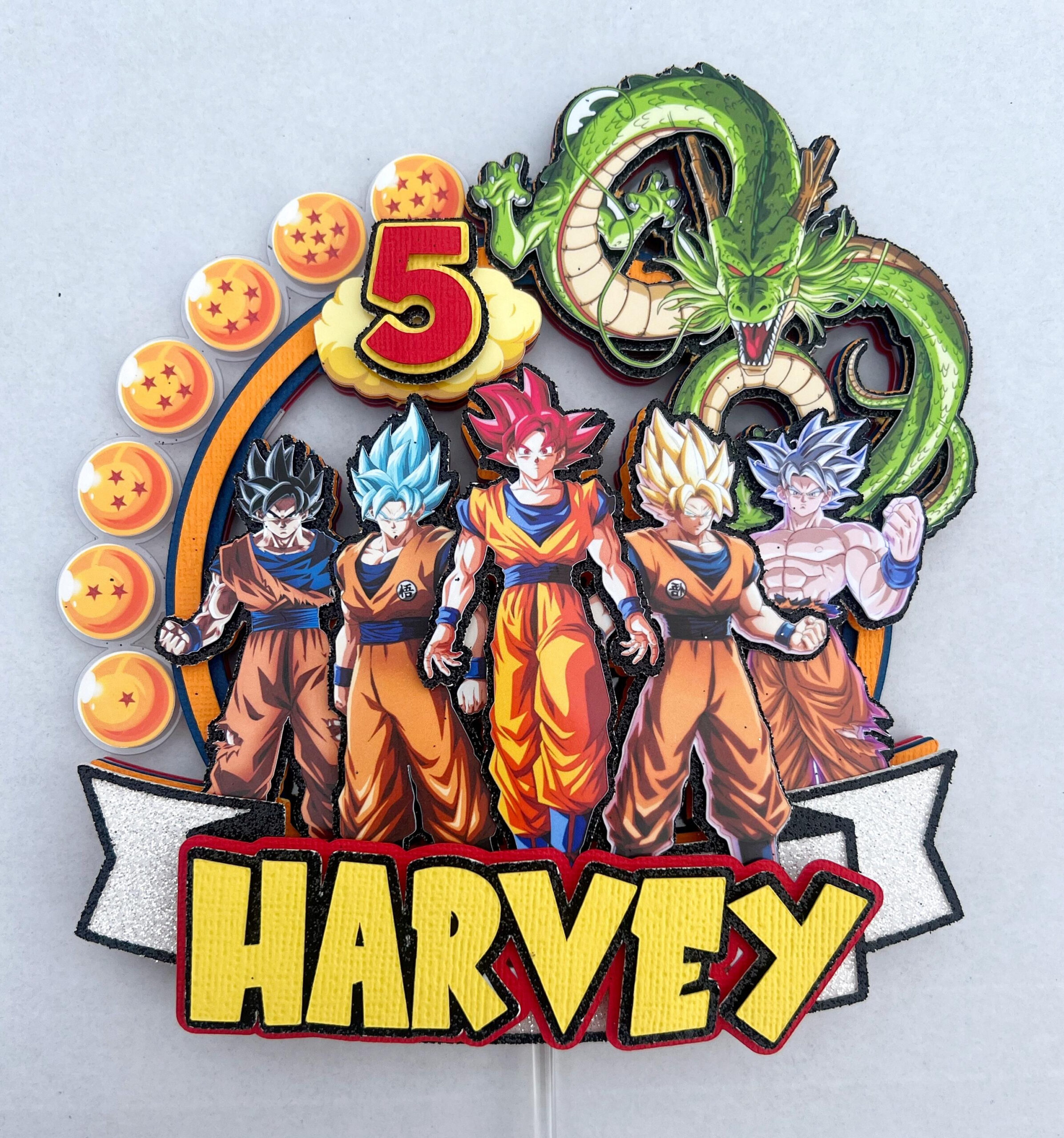 Dragon Ball Z Cake Topper Svg - Etsy Uk inside Dragon Ball Z Cake Topper Printable