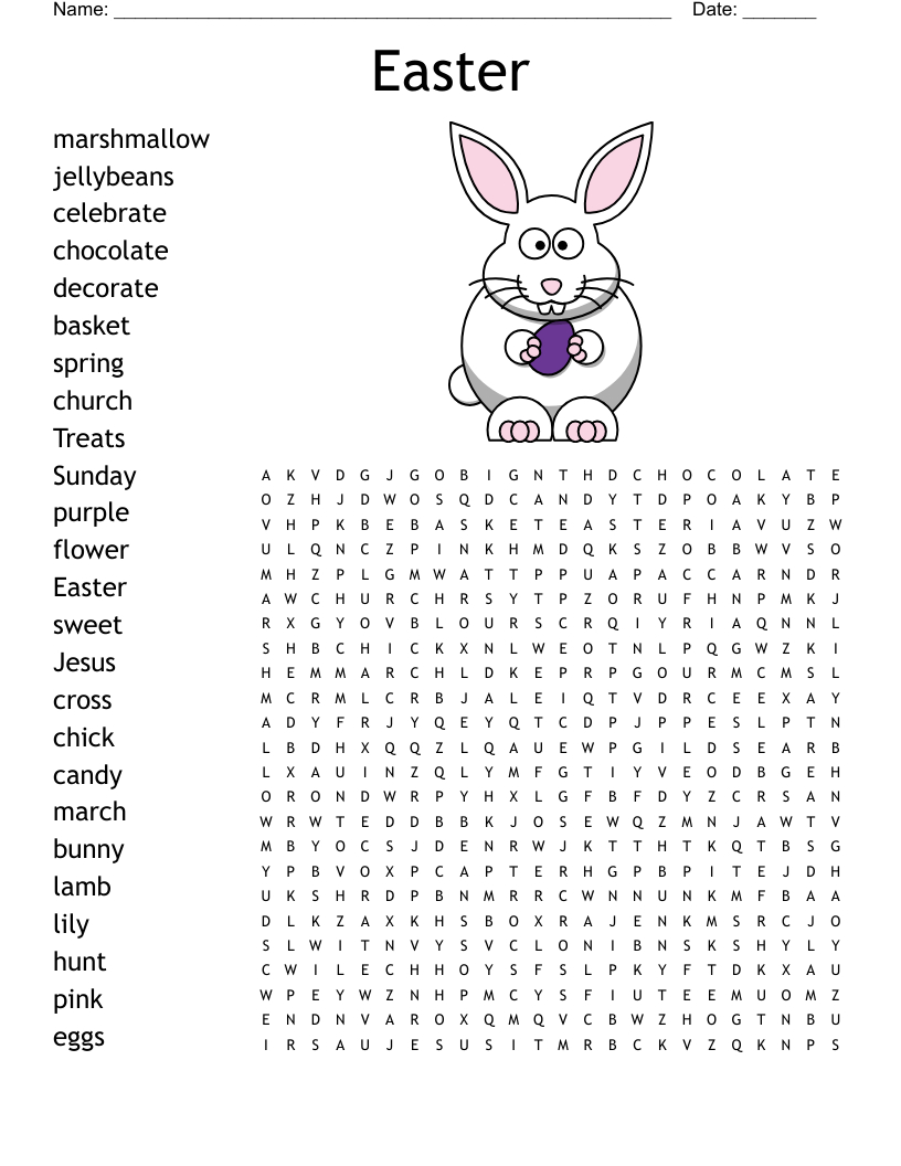 Easter Word Search - Wordmint with regard to Free Easter Word Search Puzzles Printable